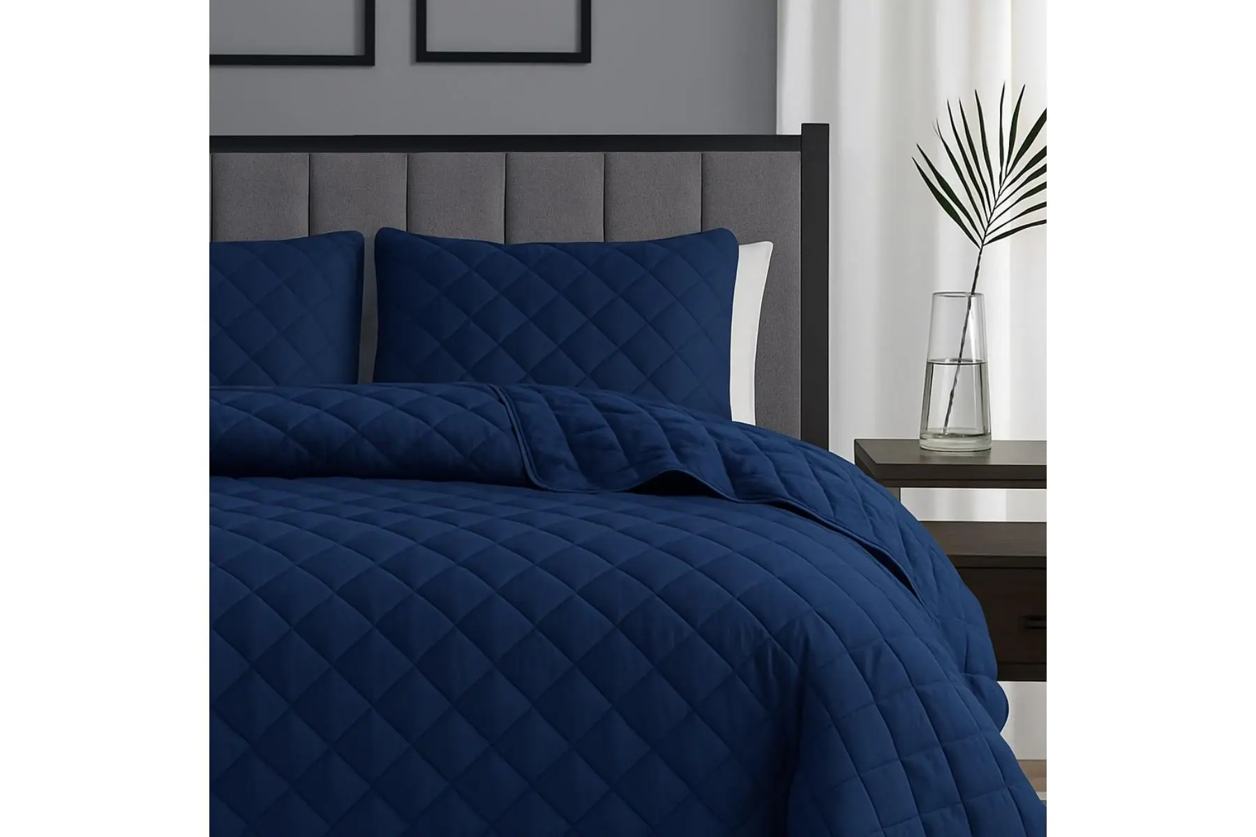 BEDSPREAD 220X240 DARK BLUE