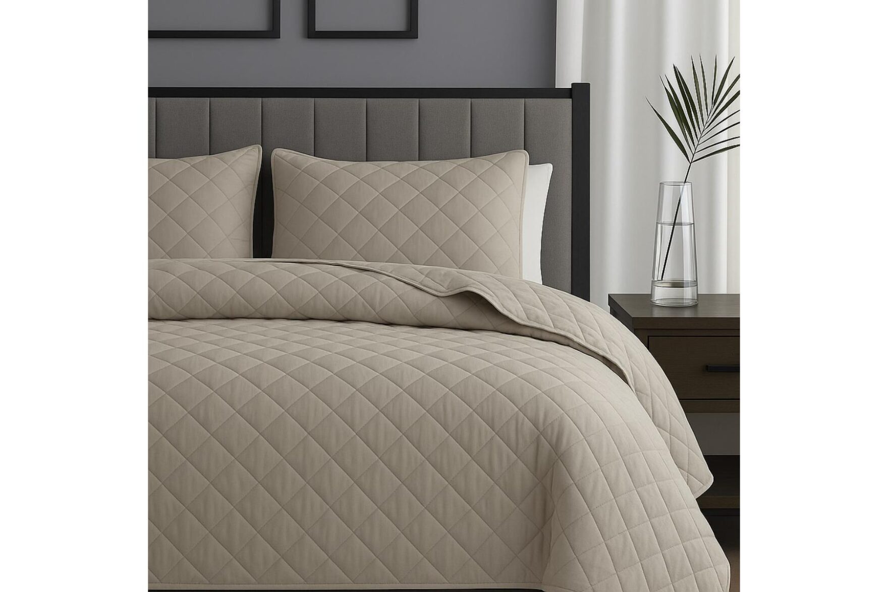 BEDSPREAD 220X240 TAUPE