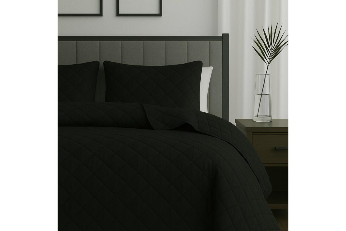 BEDSPREAD 260X240 BLACK