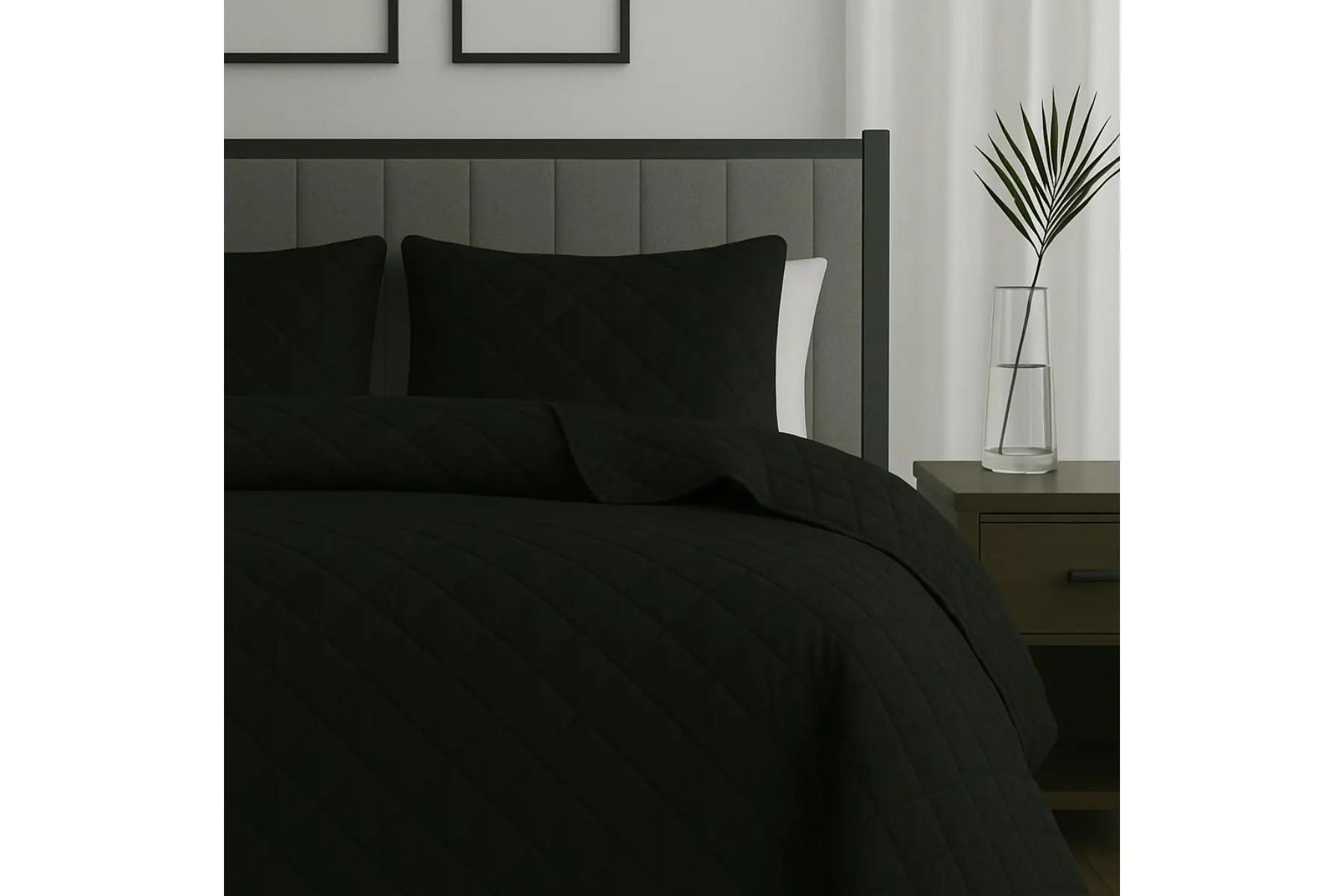 BEDSPREAD 260X240 BLACK