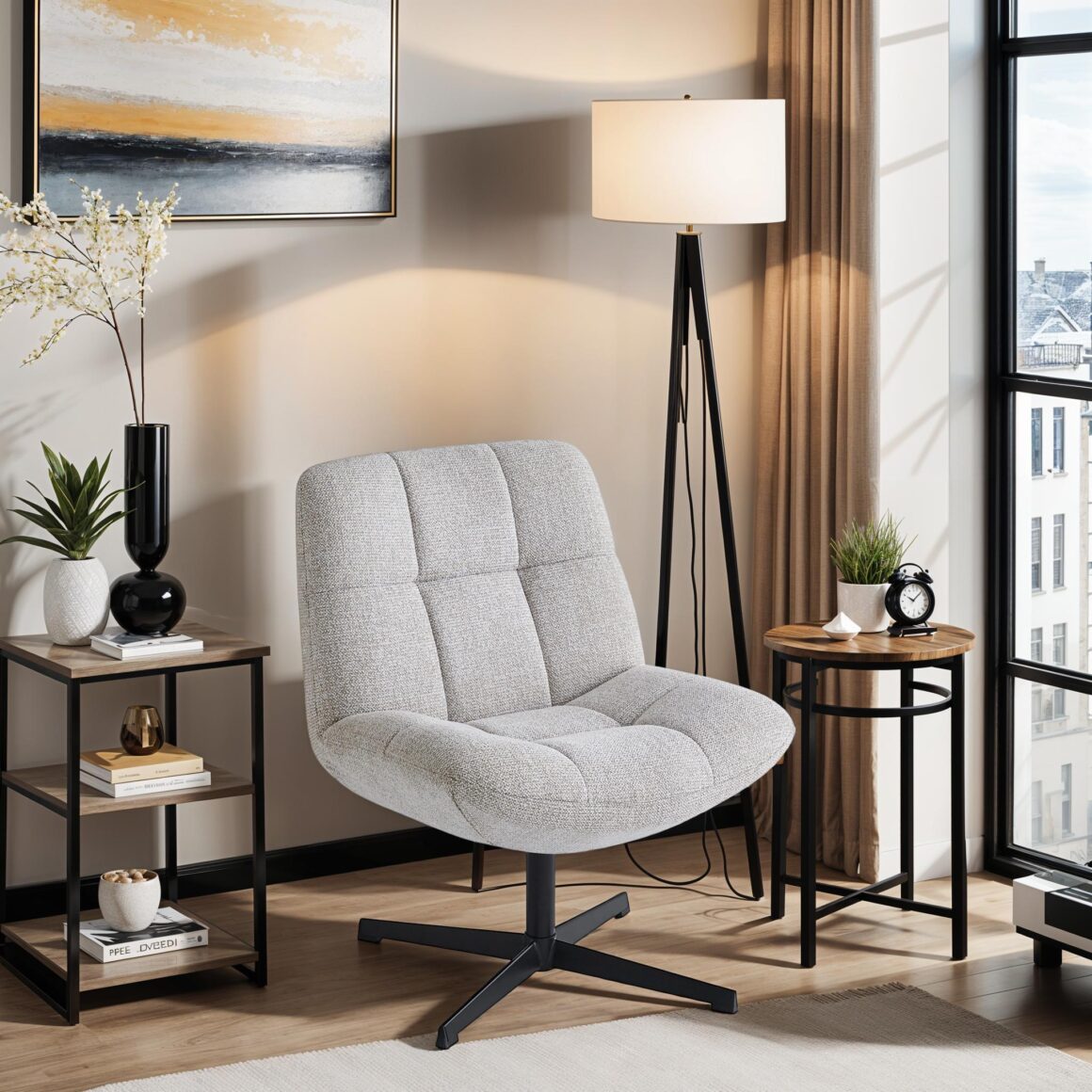 PARISAN Beige Modern Chair