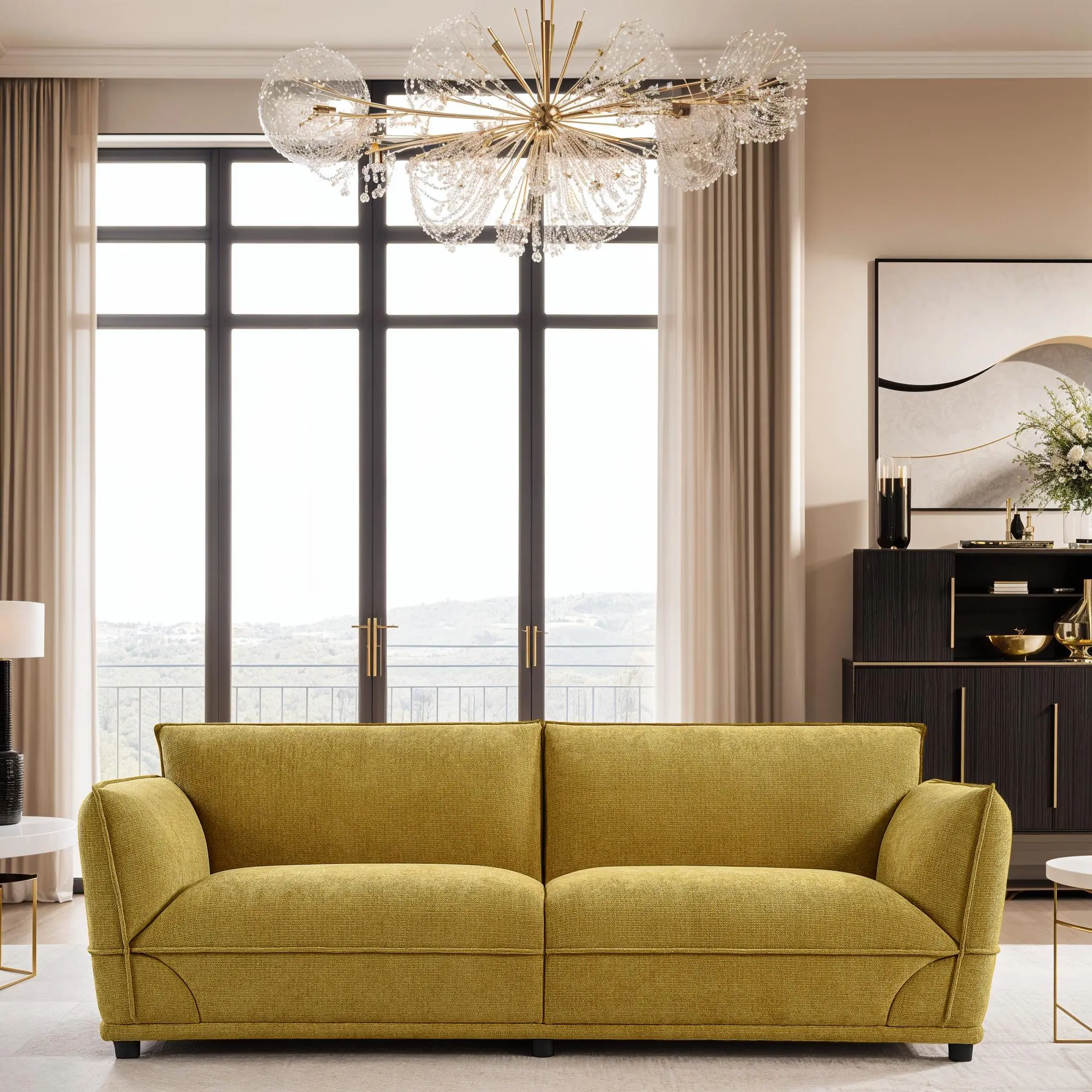RUGI Yellow Fabric Sofa