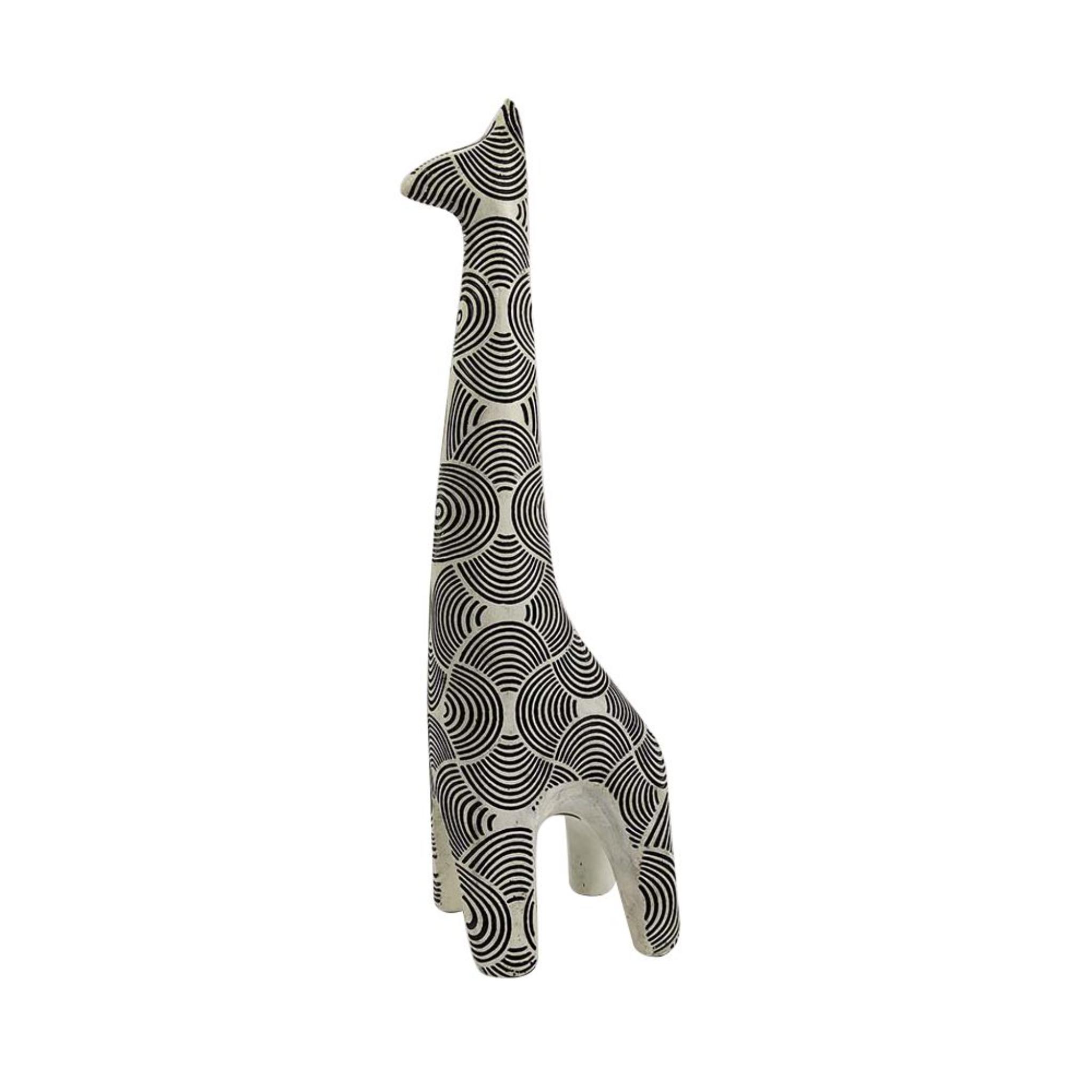 BLURRY DECO GIRAFFE BLK-WHT
