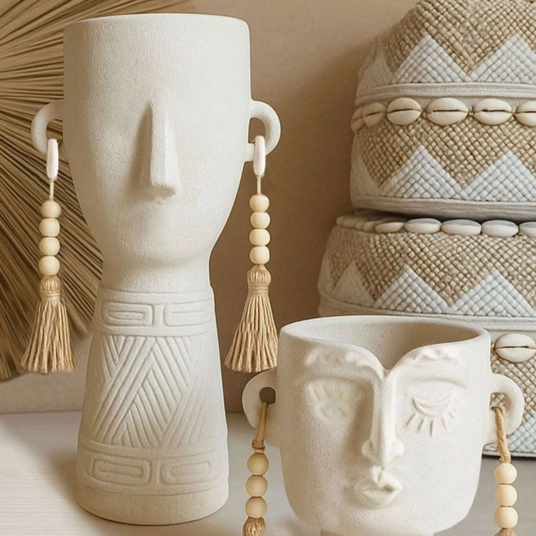 ERIS VASE CERAMIC BEIGE