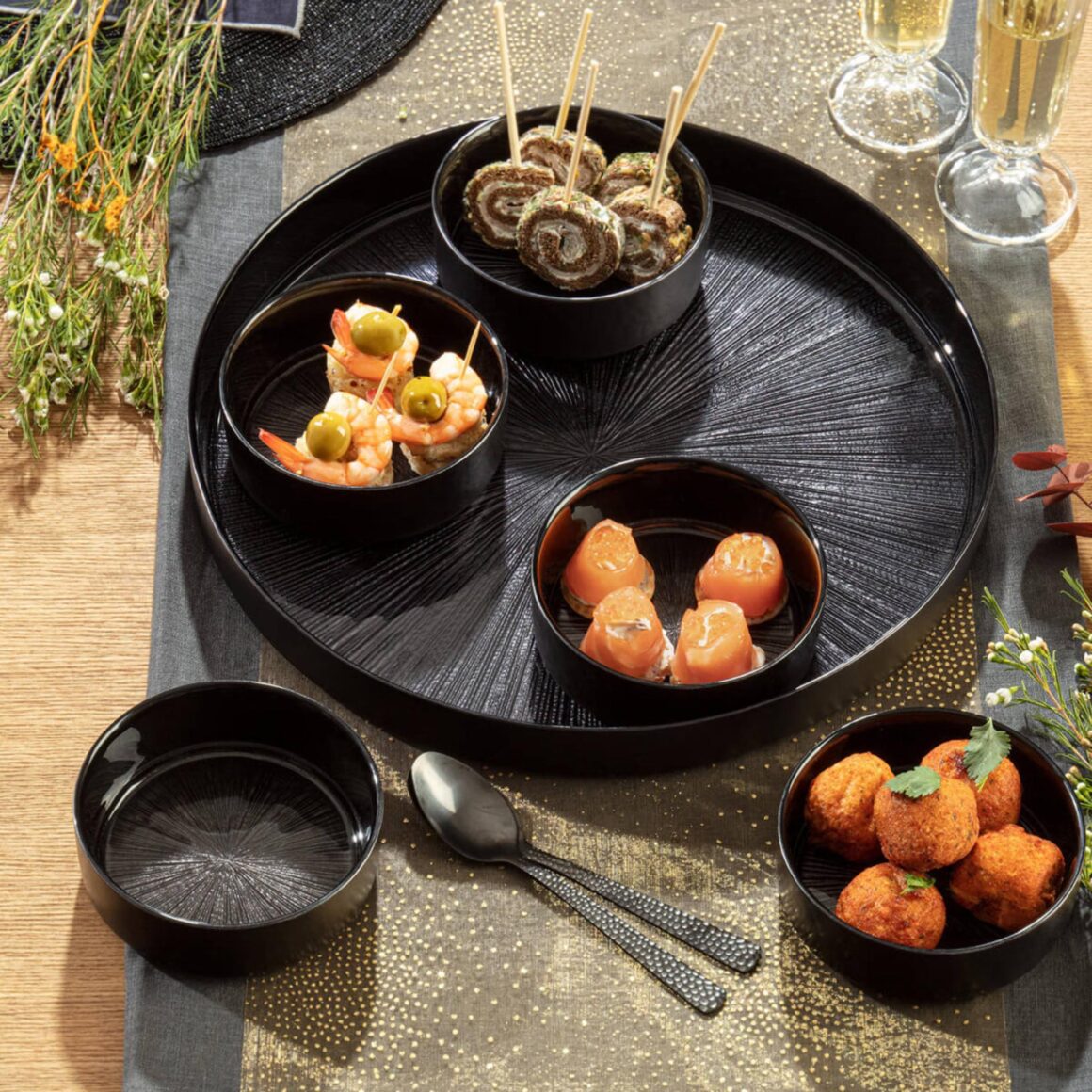 APPETIZER SET ASTRA BLACK 6PB