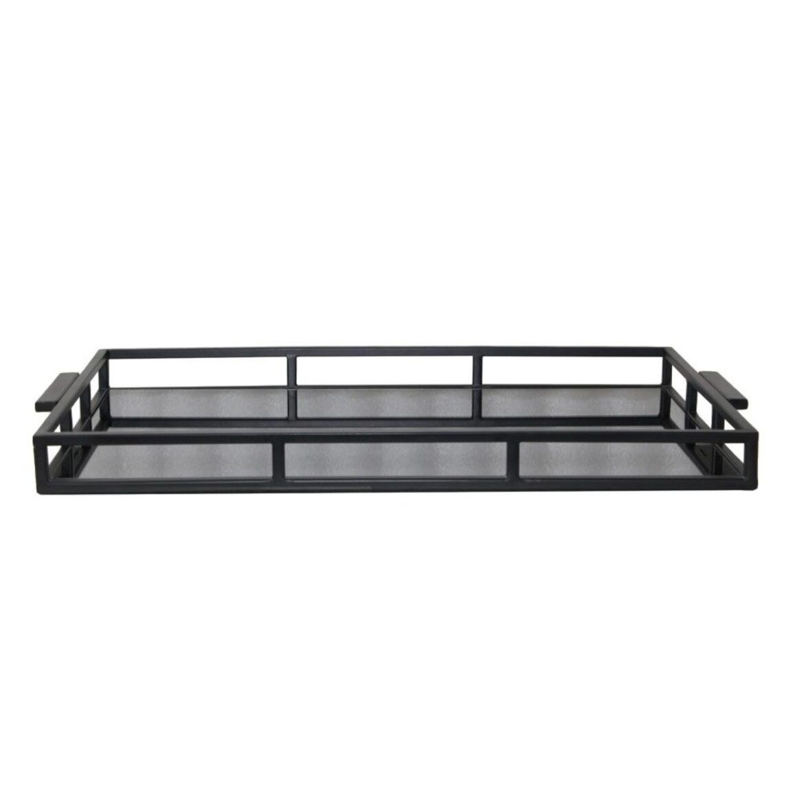 NOLAN TRAY BLACK GLASS