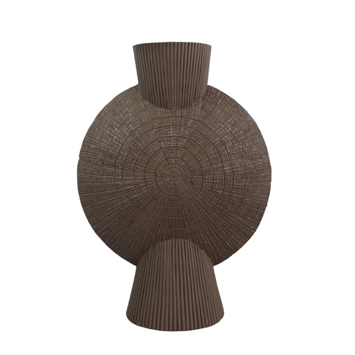 BODIL VASE POLYRESIN BROWN