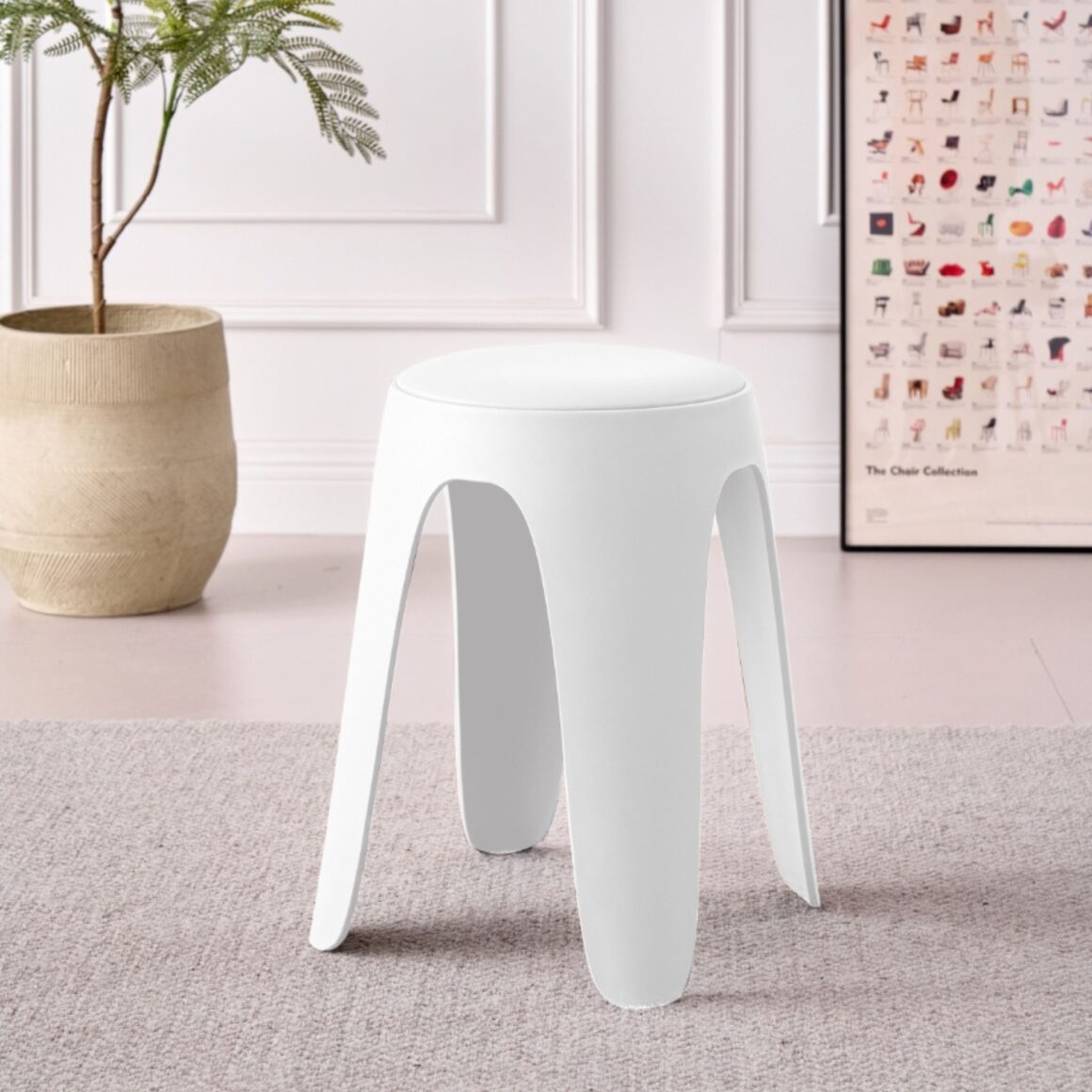 PETAL White Stool