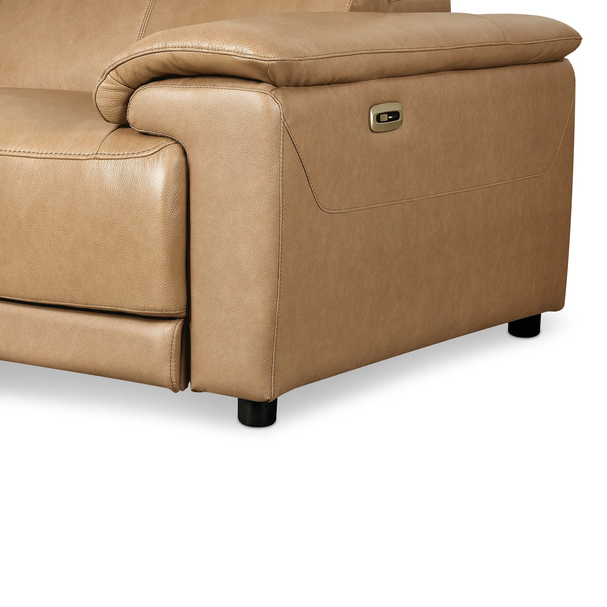 BEATRIZ Brown Bonded Leather Recliner Sofa