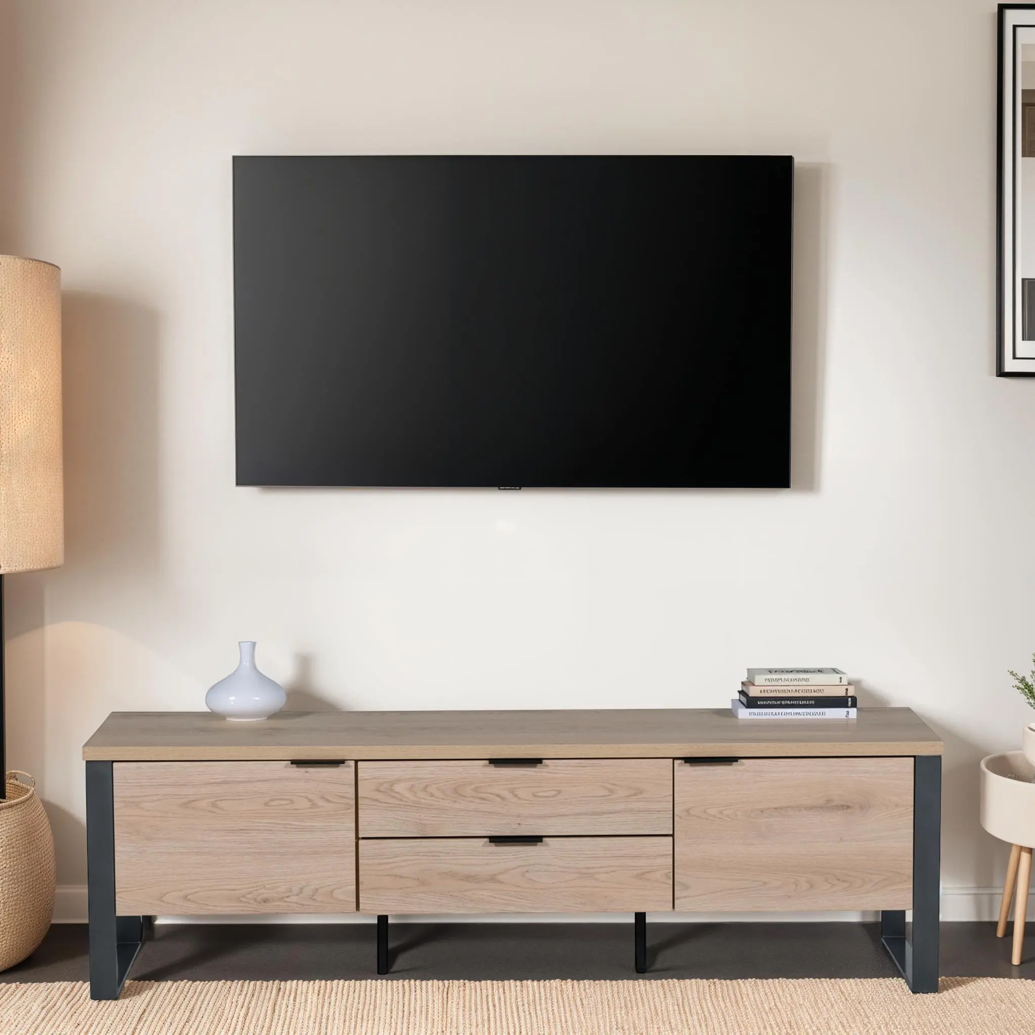 WAGONY Oak Finish TV Stand