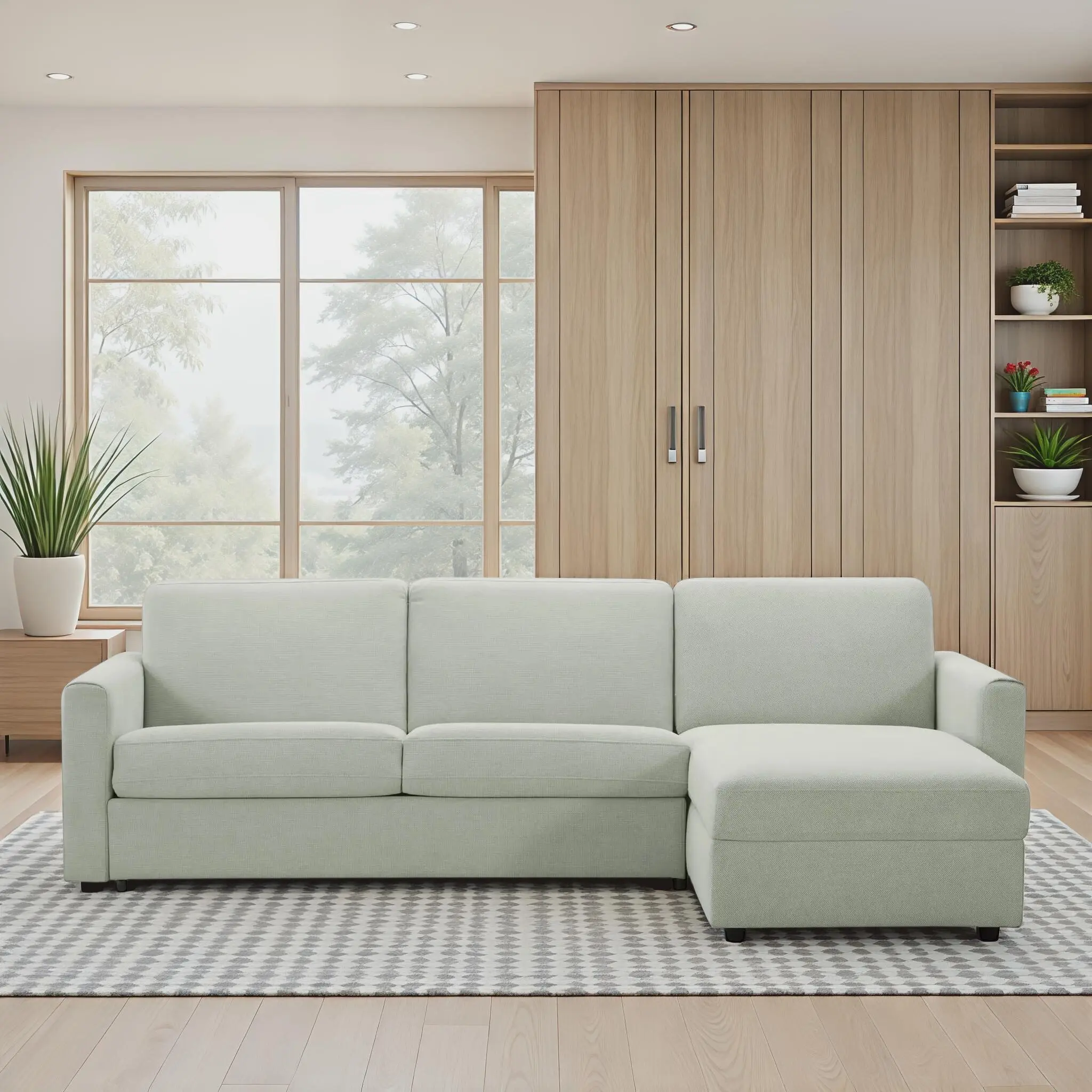 NICOLE Sofa Bed with Chaise Longue