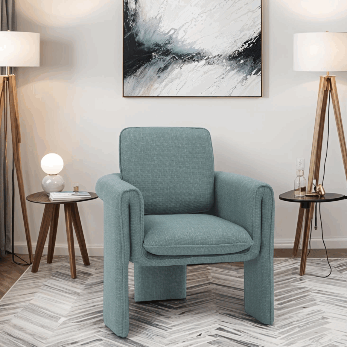 SONIA Light Blue Armchair