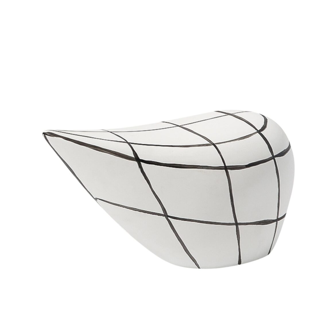 WHITE LINE GEOMETRY ORNAMENT-A