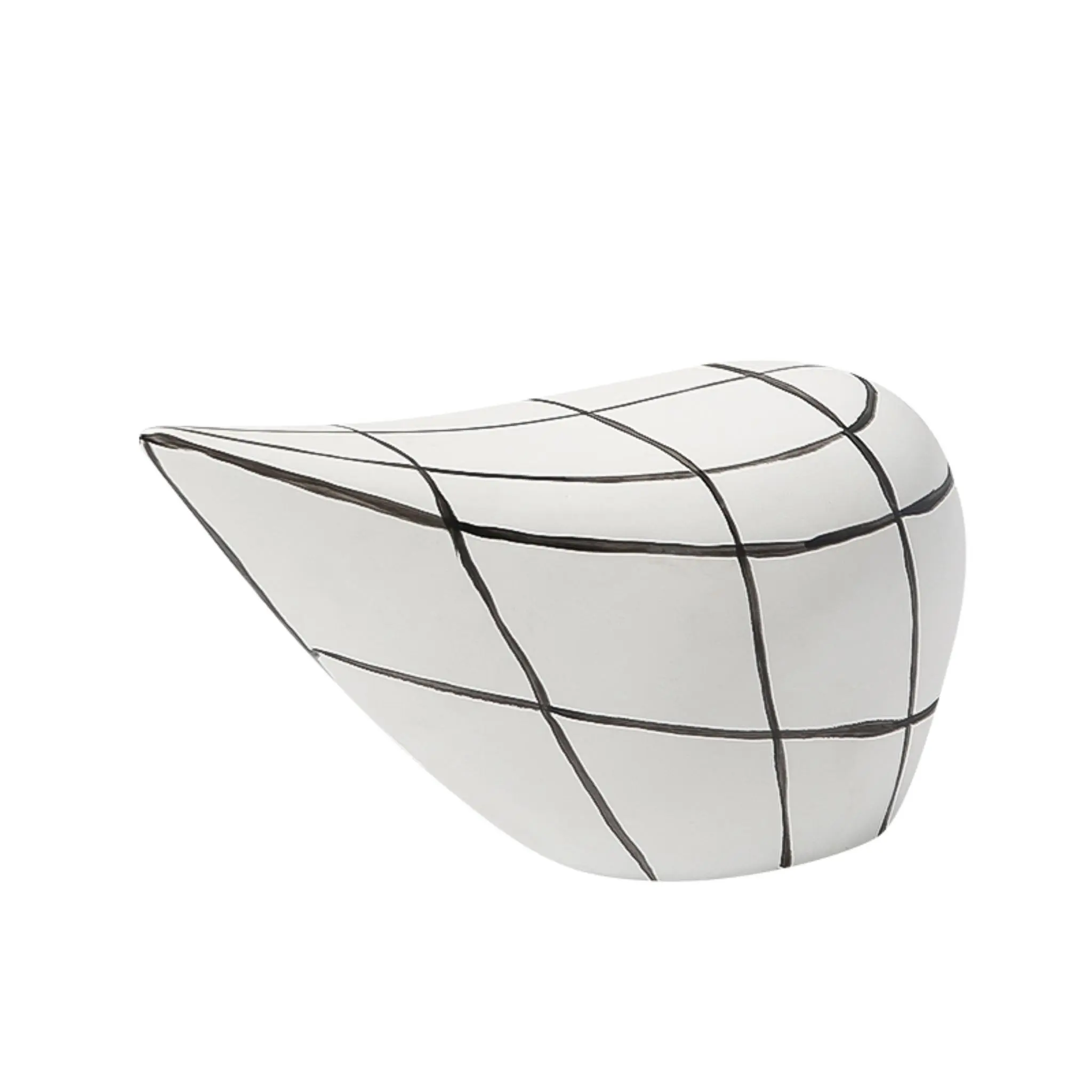 WHITE LINE GEOMETRY ORNAMENT-A