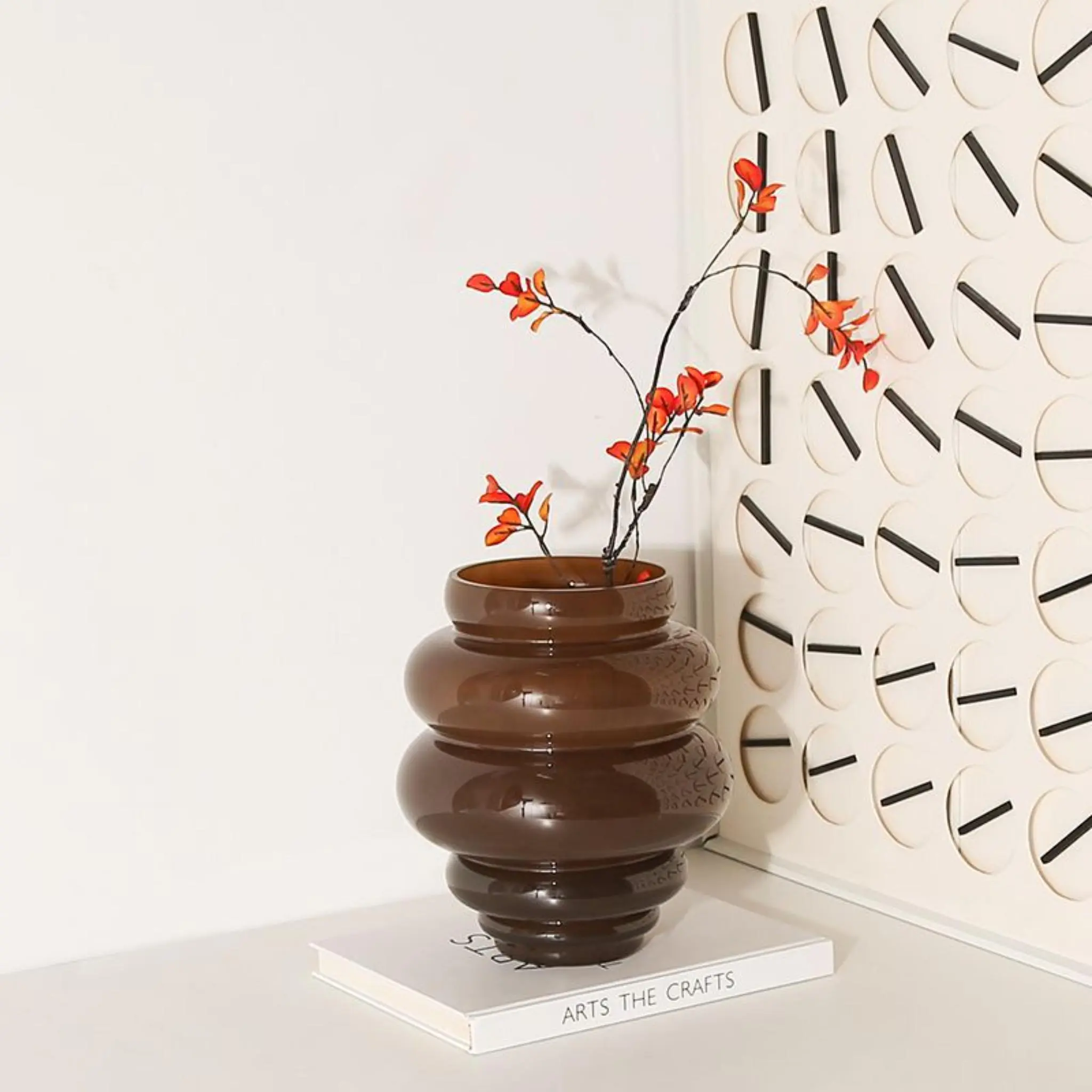 COFFEE MULTI-CIRCLE VASE