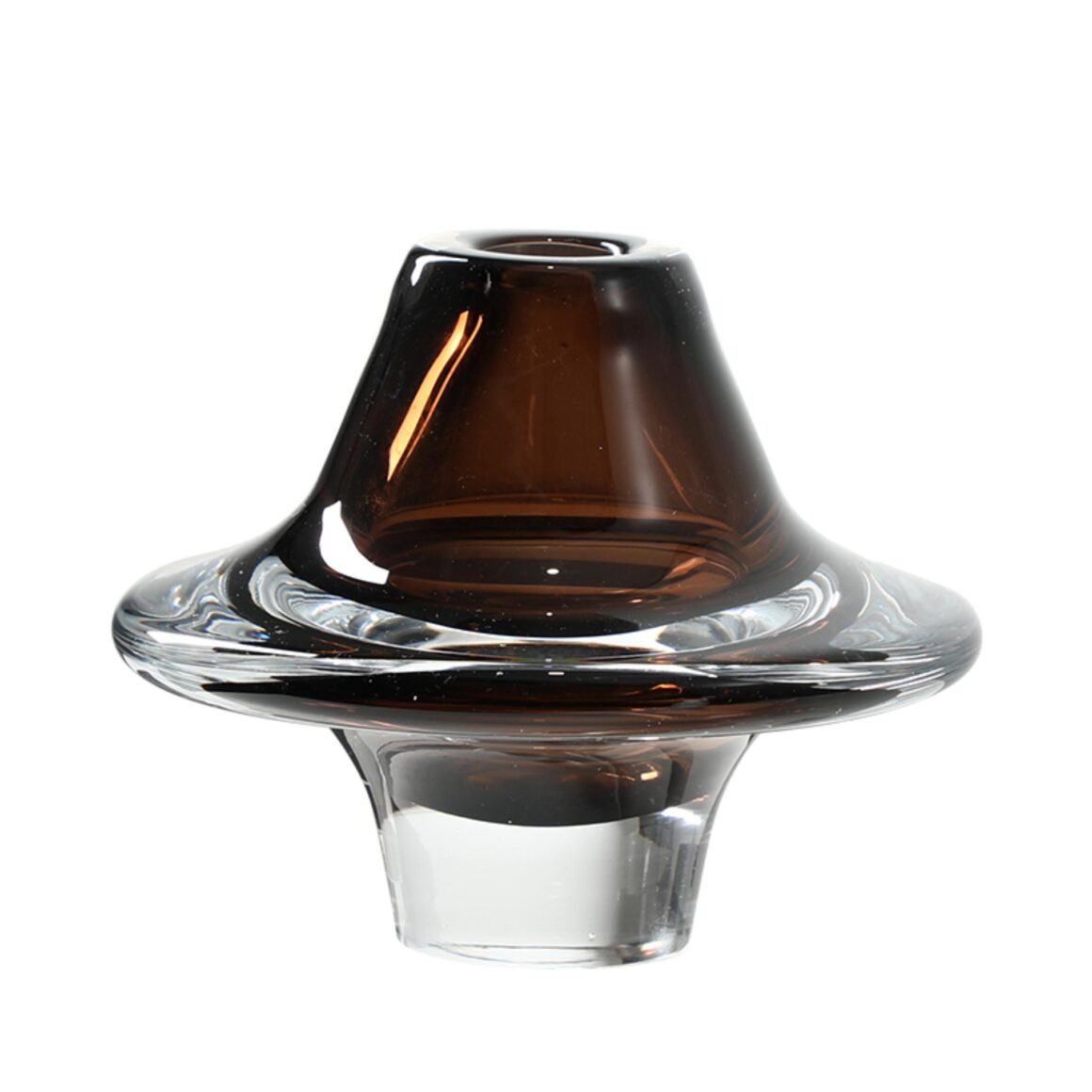 DISH-SHAPED BOTTLE BROWN