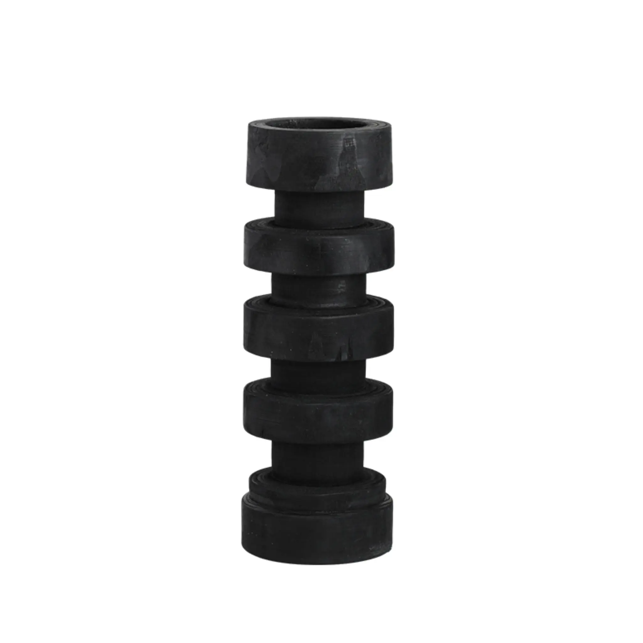 THREADED CANDLE HOLDER BLACK