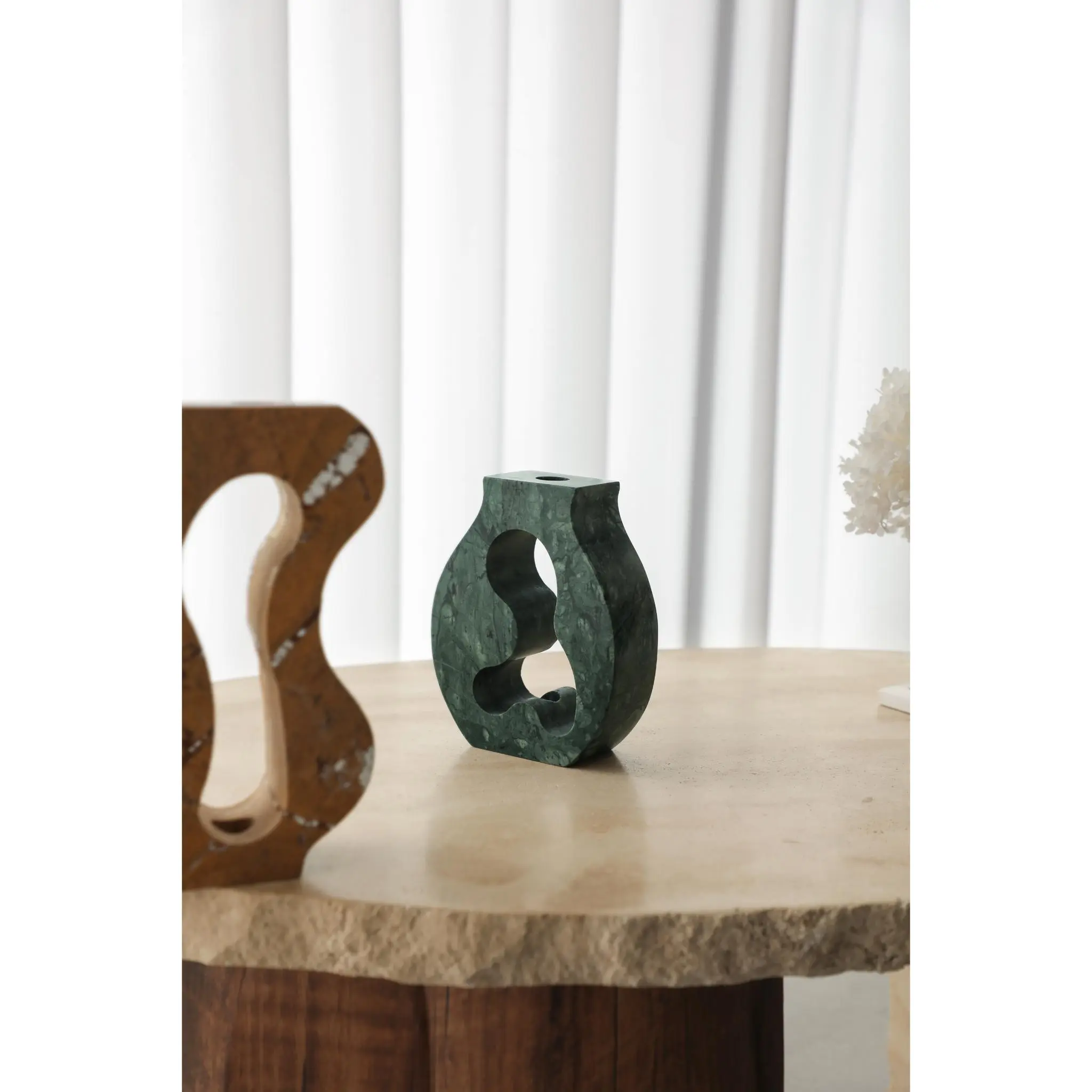 GREEN STONE HOLLOW BOTTLE