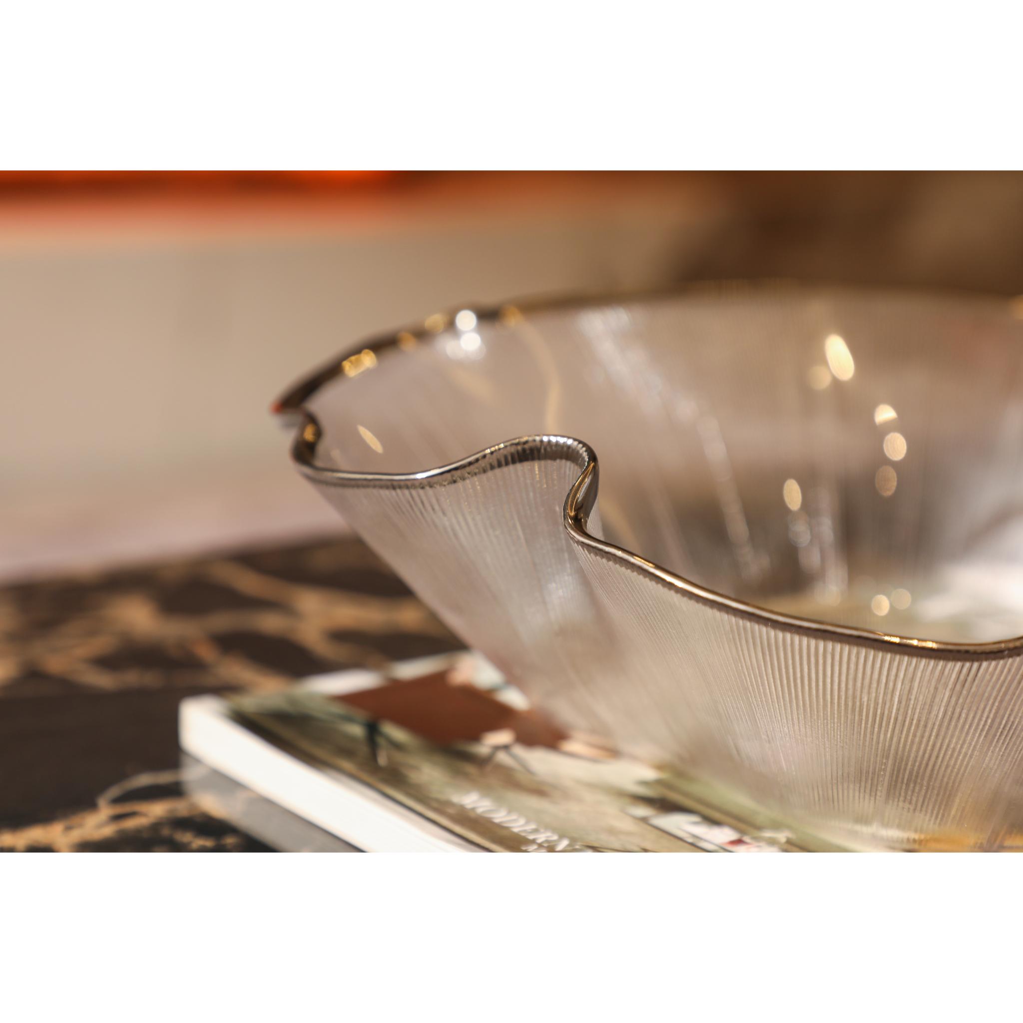 MODERN SILVER RIM PLATE