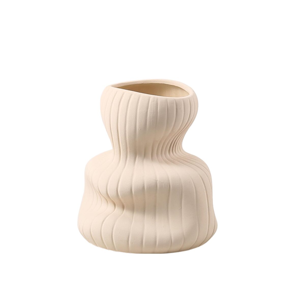 VERTICAL CURVED BOTTLE - BEIGE