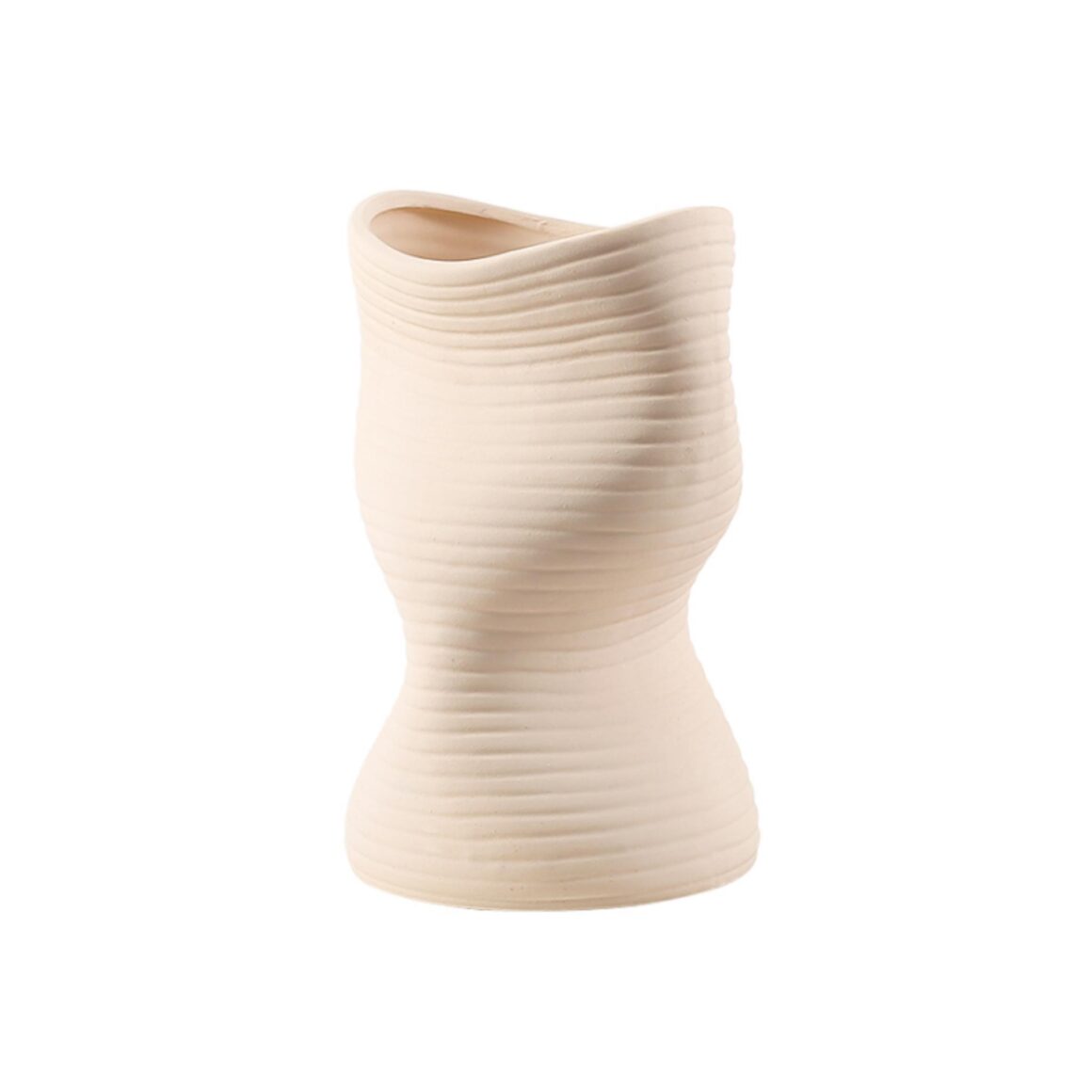 VERTICAL CURVED BOTTLE - BEIGE