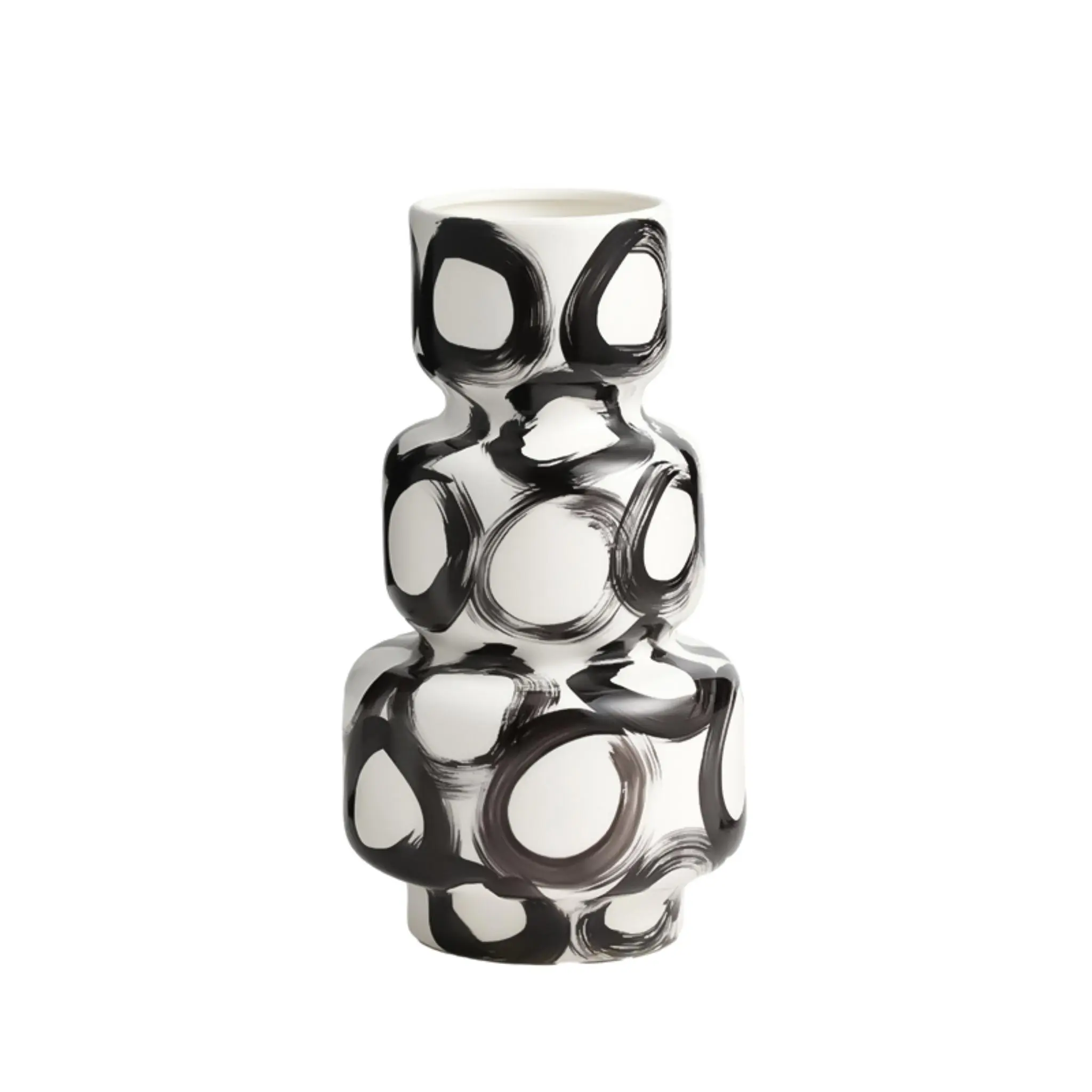 INK CIRCLE STACKED VASE A