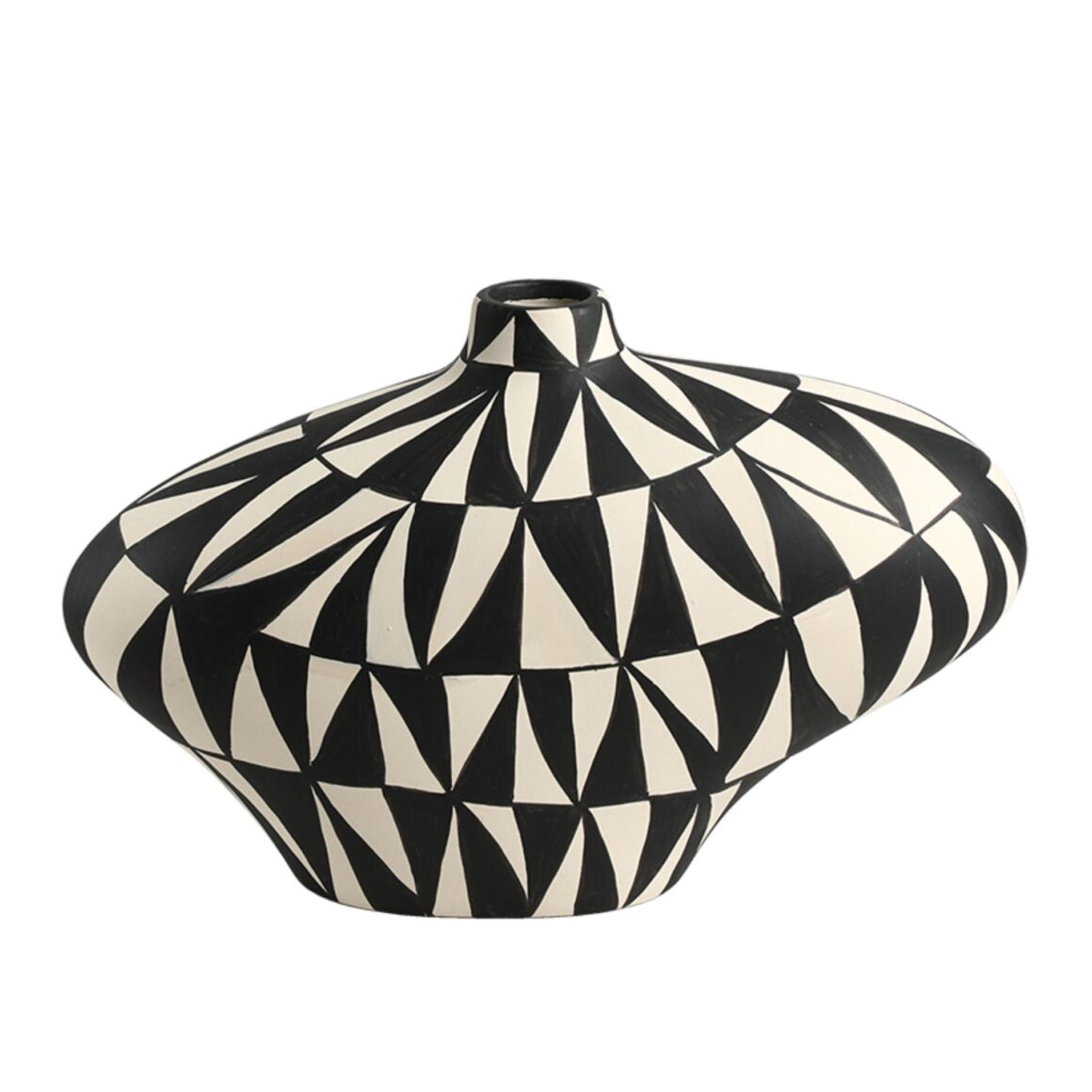 TRIANGULAR HAND-PAINTED VASE B