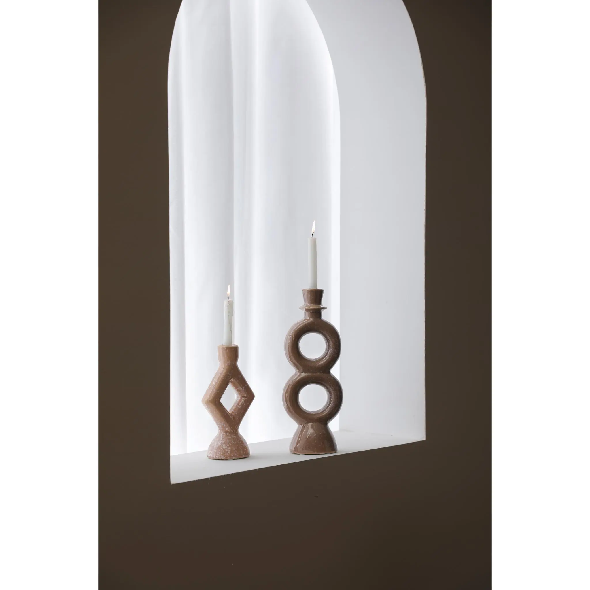 DOUBLE CIRCLE CANDLE HOLDER