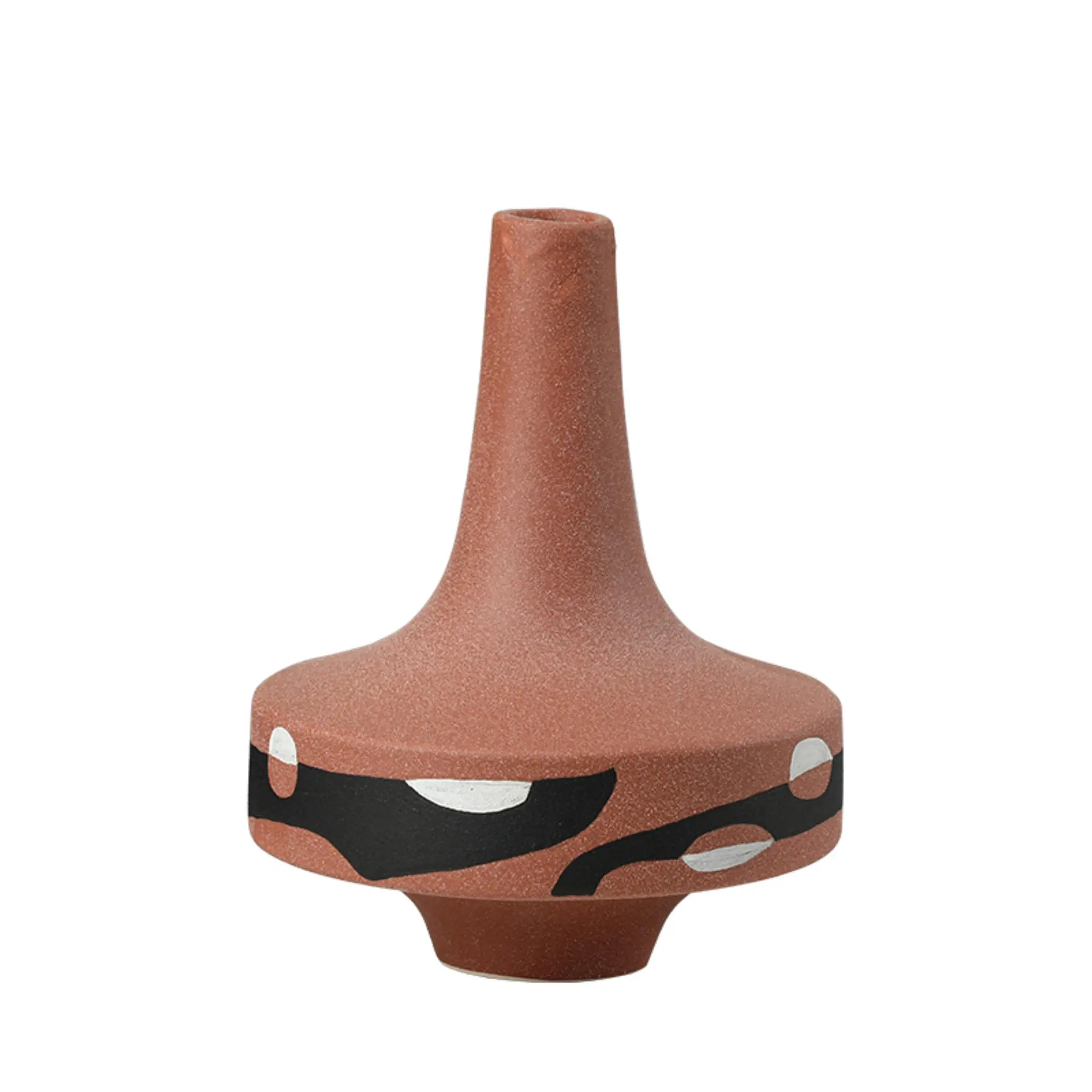 BLACK AND WHITE PAINTED RED