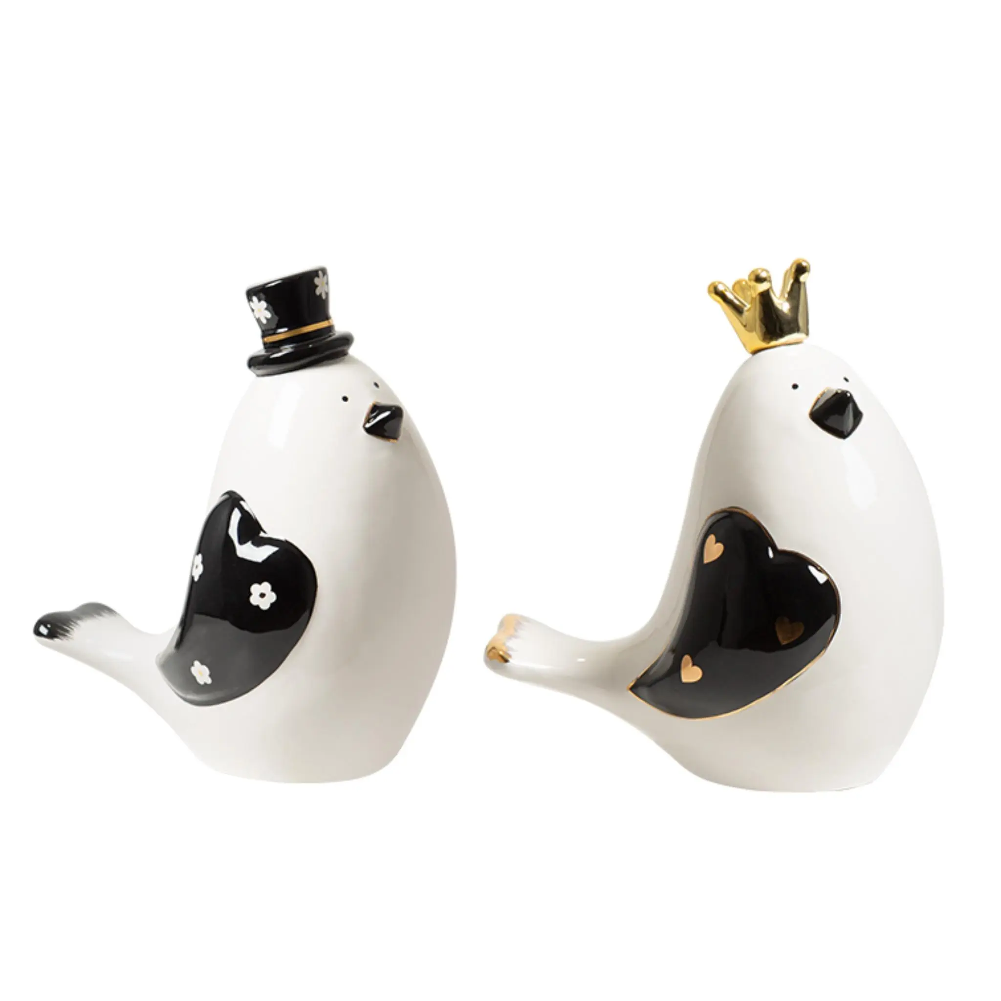WHITE&BLACK LOVER BIRD SET