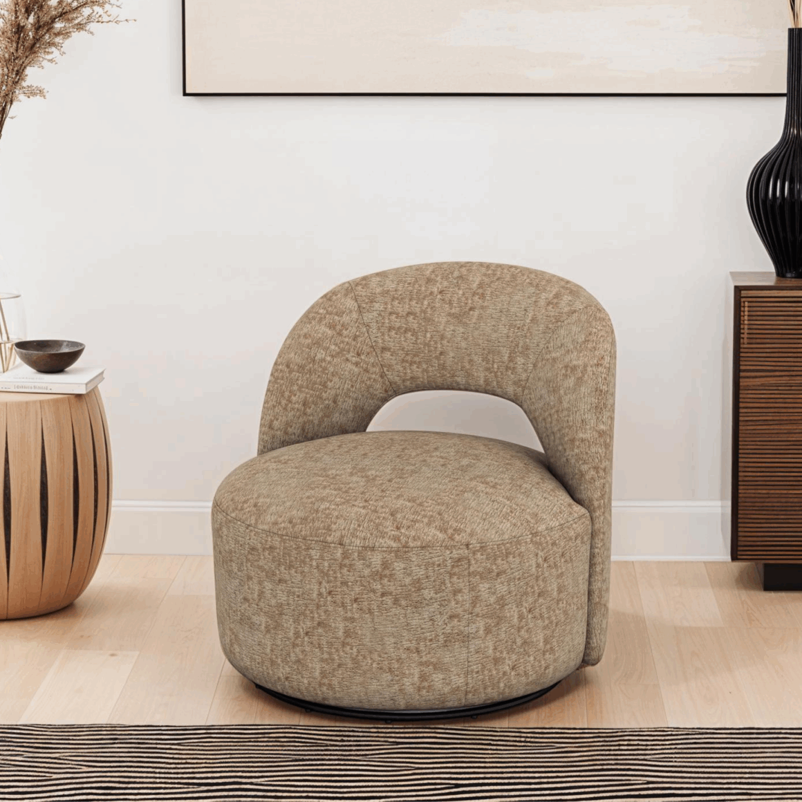 ROCKRIDER Taupe Modern Chair