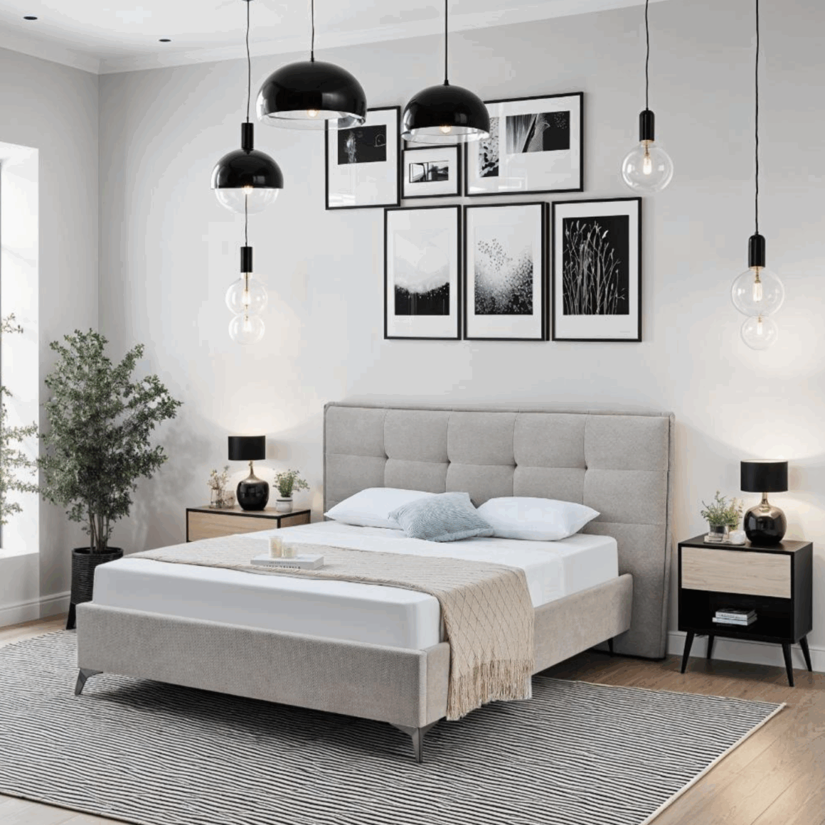 HAVEN Upholstered Bed 160x200