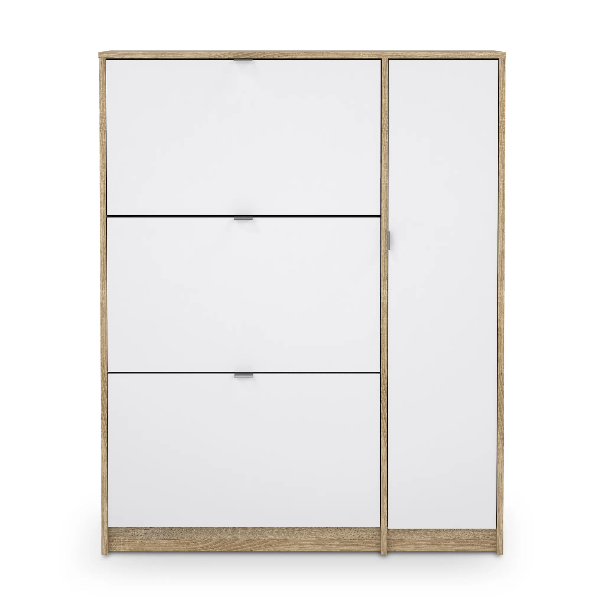 SHOES Oak & White Footwear Storage 123cm