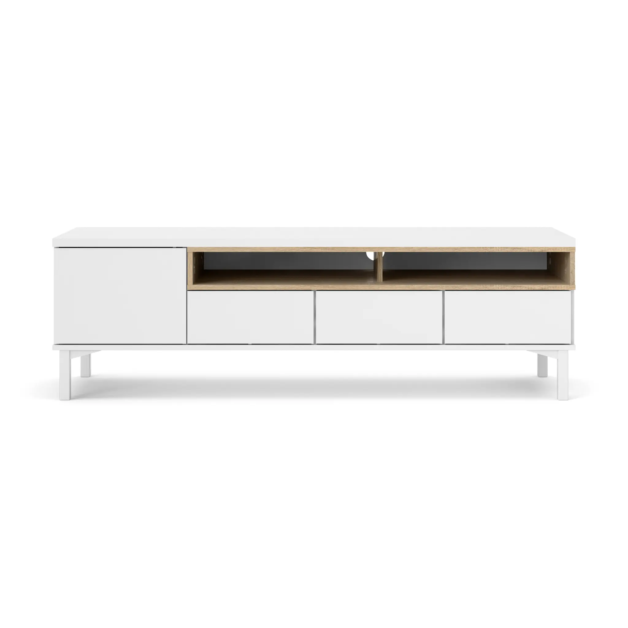 ROOMERS White TV Console