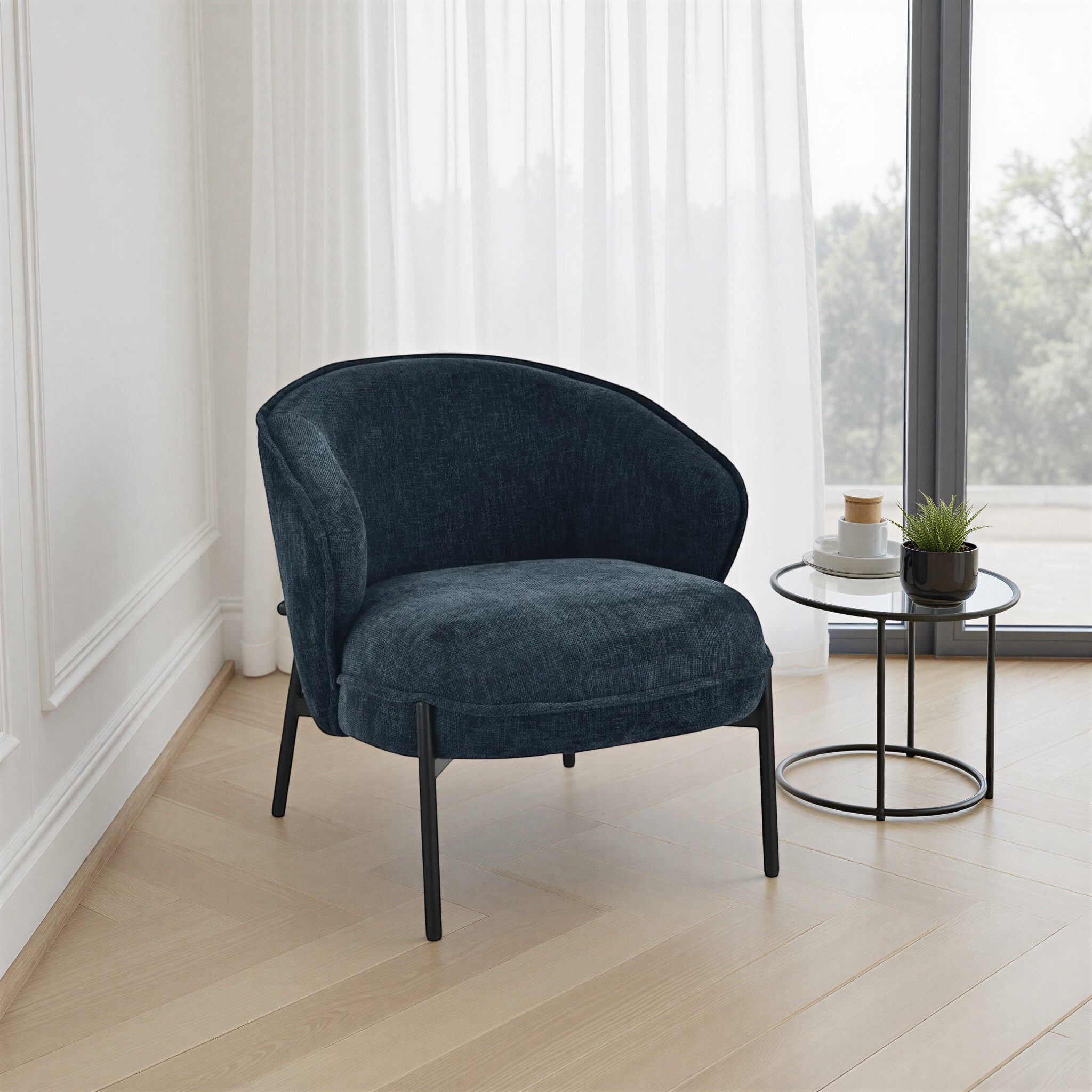 LOZZA Blue Fabric Armchair