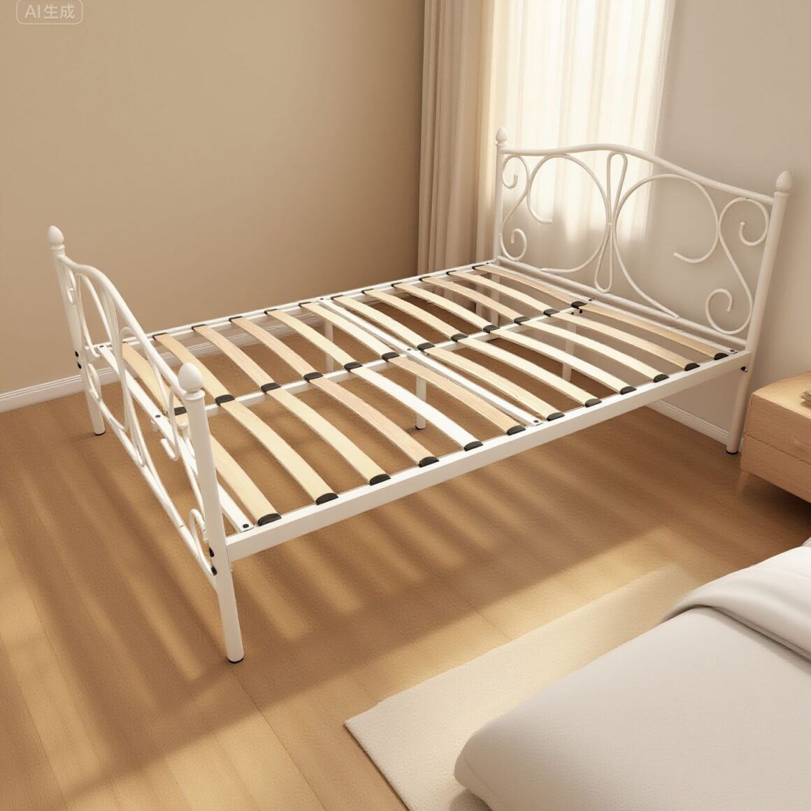 TRUENO Metal Bed White