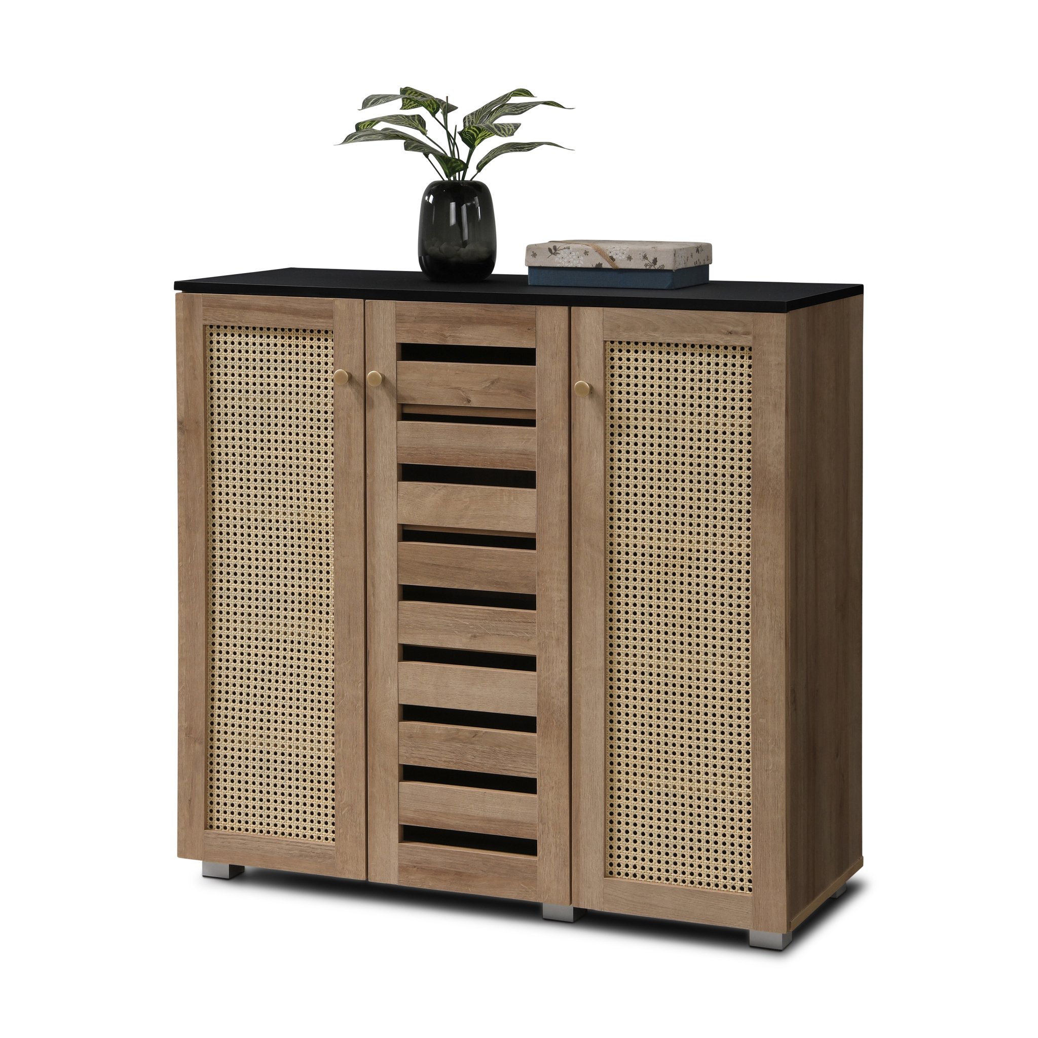 RAUL Shoe Cabinet in Oak Finish