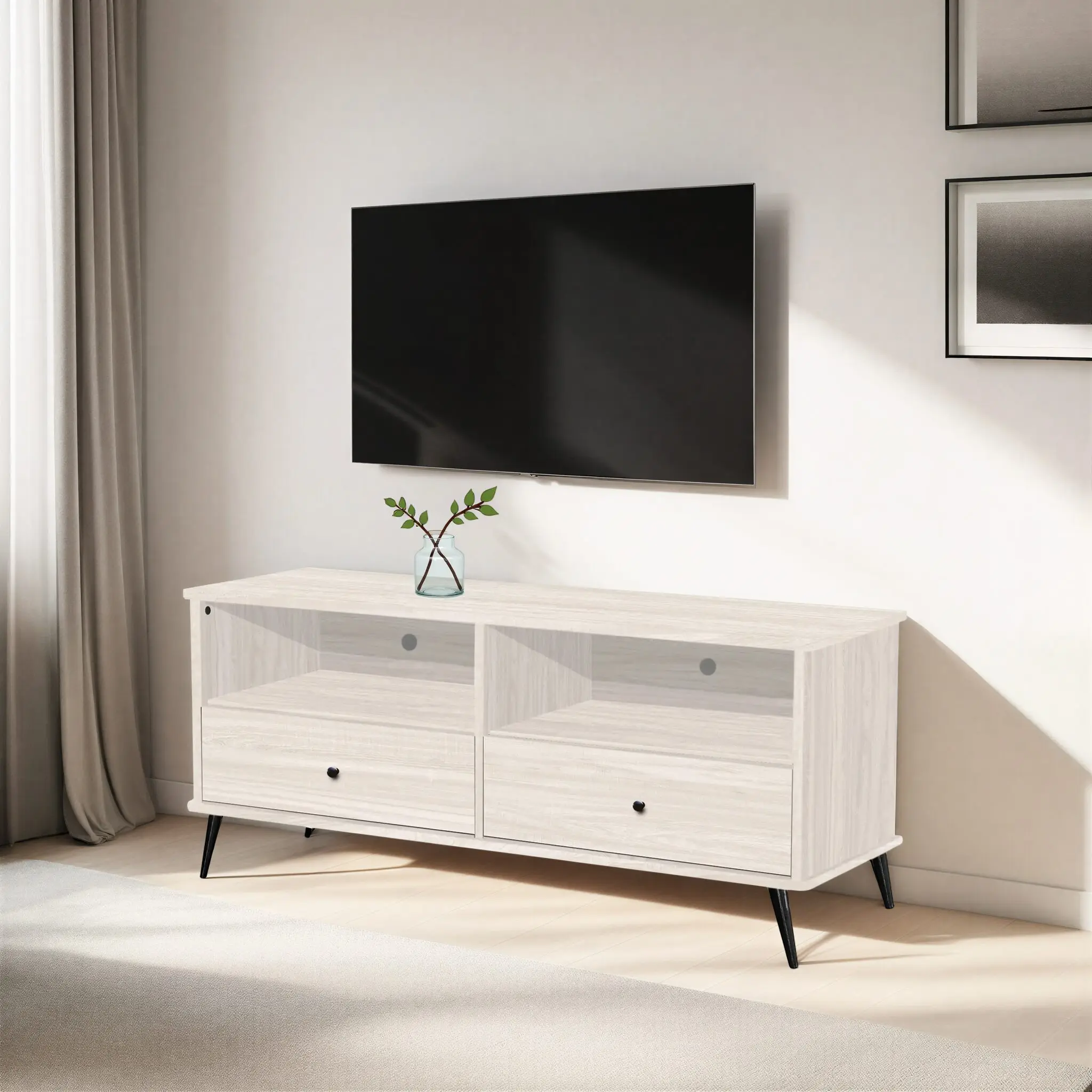 FURNELLO Light Oak TV Unit