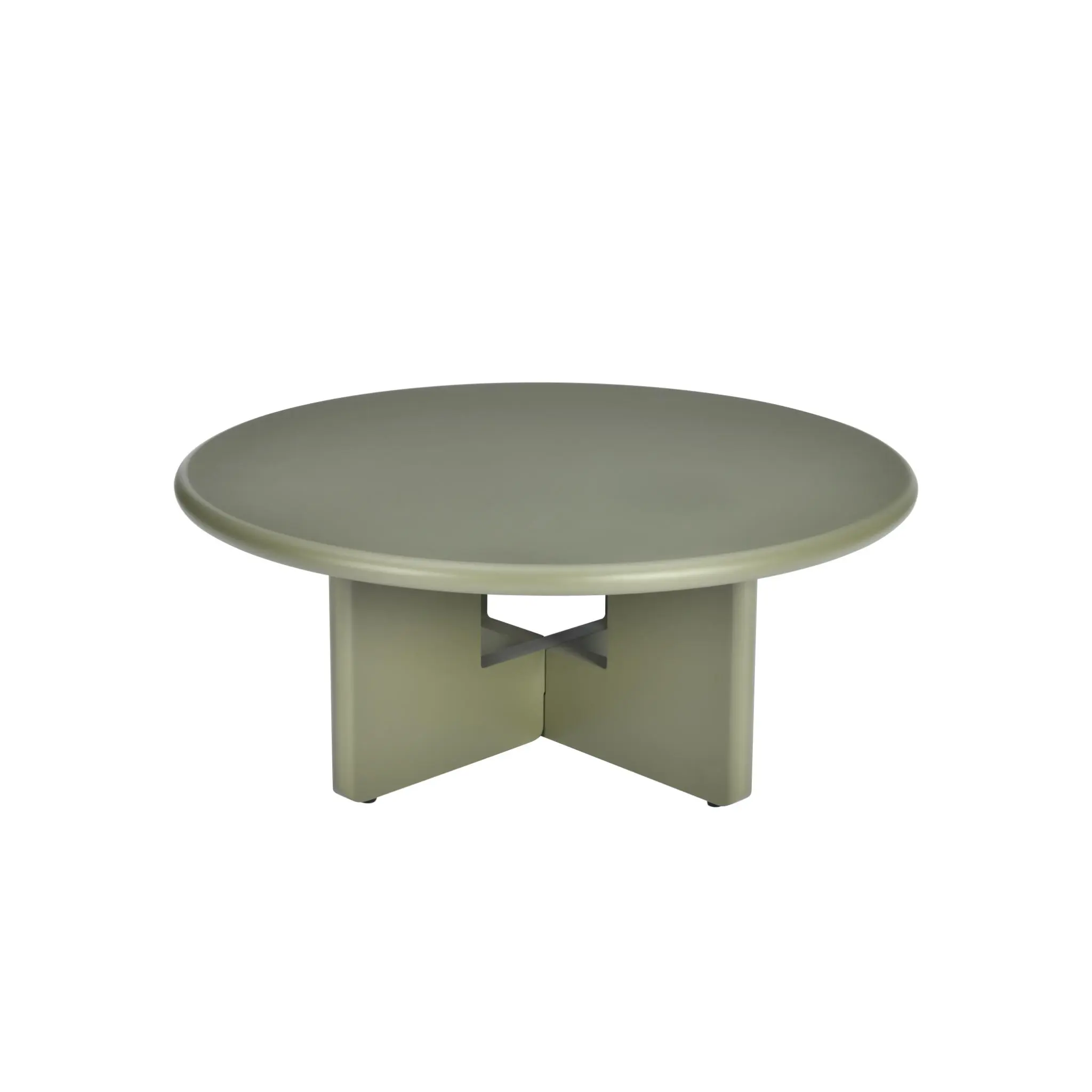 BRICANO Matte Green Round Side Table