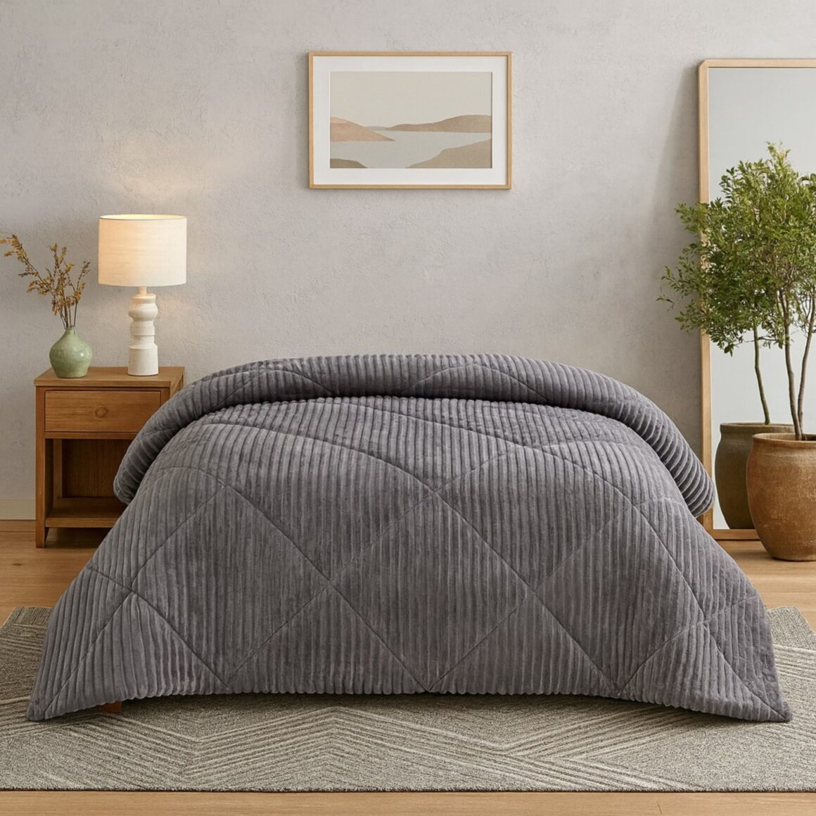 BLANKET QUILT GREY