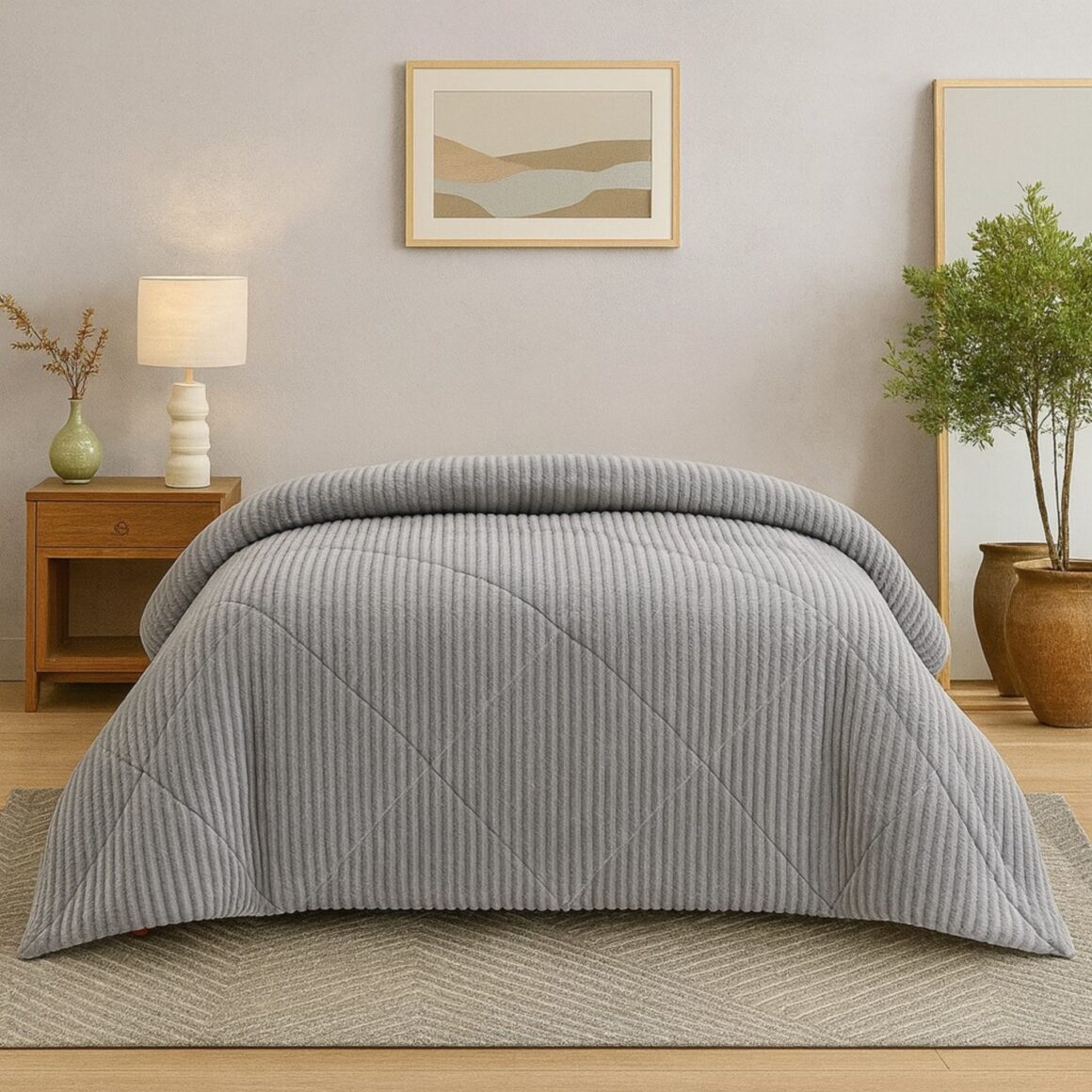 BLANKET QUILT SILVER