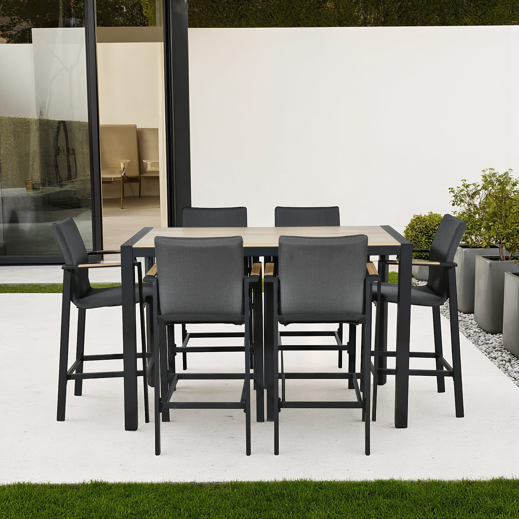 ISOLA Counter Height Dining Set -Dark