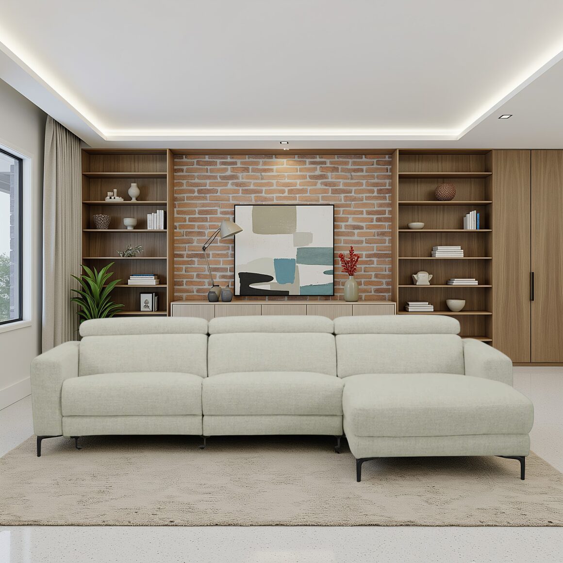 MIRE Right Corner Sofa with Electric Footrest