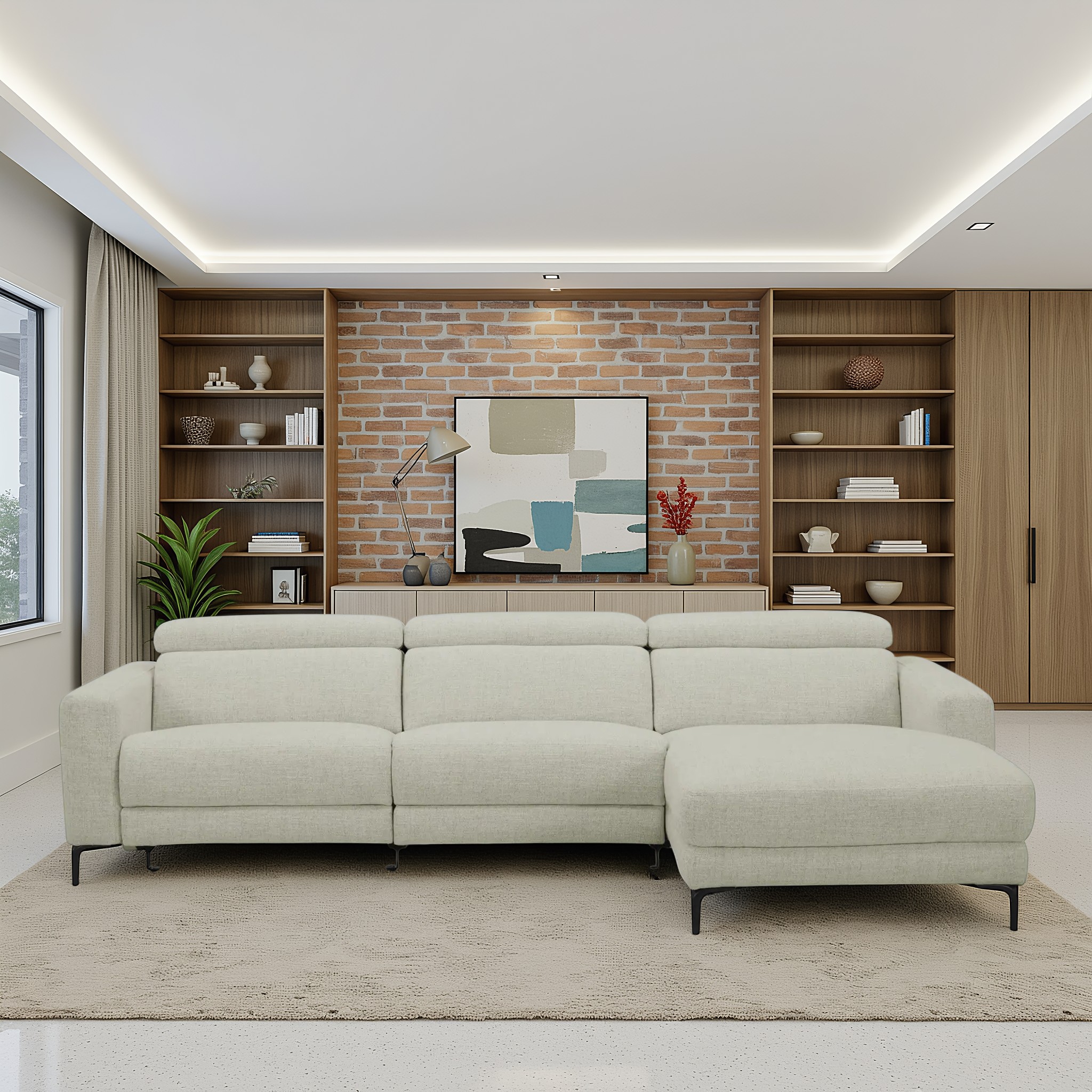 MIRE Right Corner Sofa with Electric Footrest