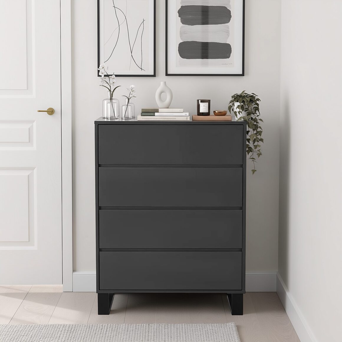 MORENA Dark Grey Effect Chest of Drawers