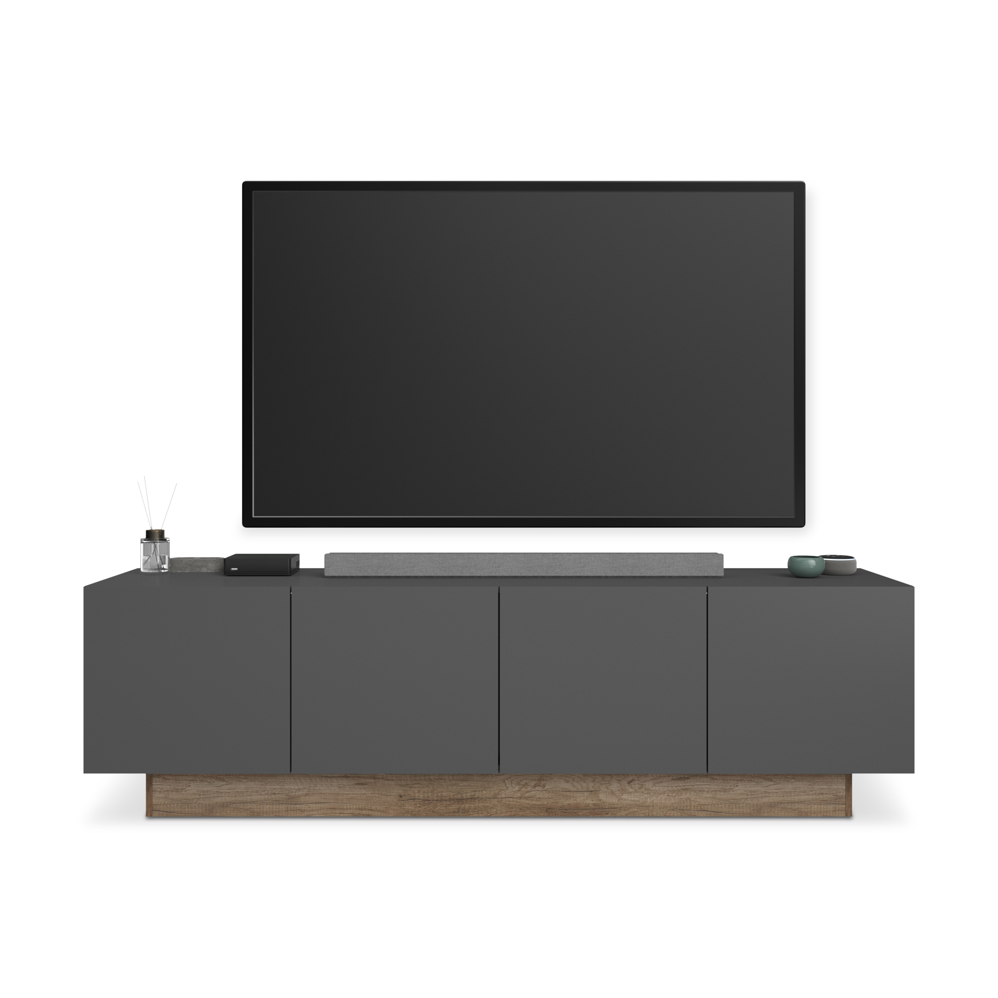 PARADOXE Oak and Grey TV Stand