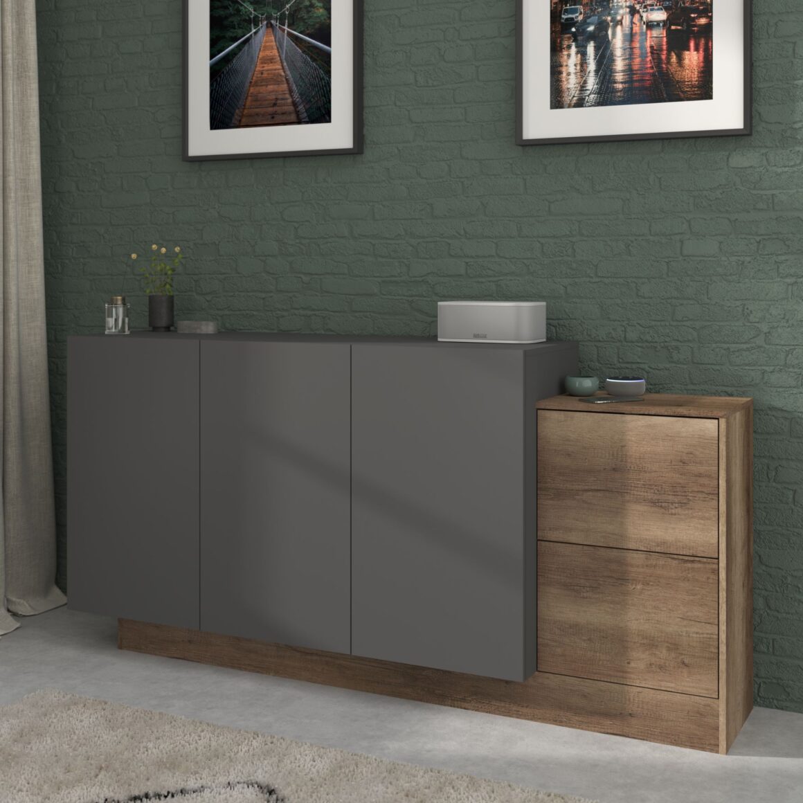 PARADOXE Oak and Grey Buffet