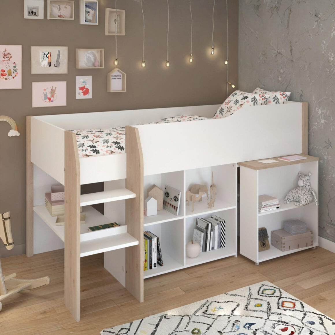 FINLAND White and Jackson Oak Bunk Bed