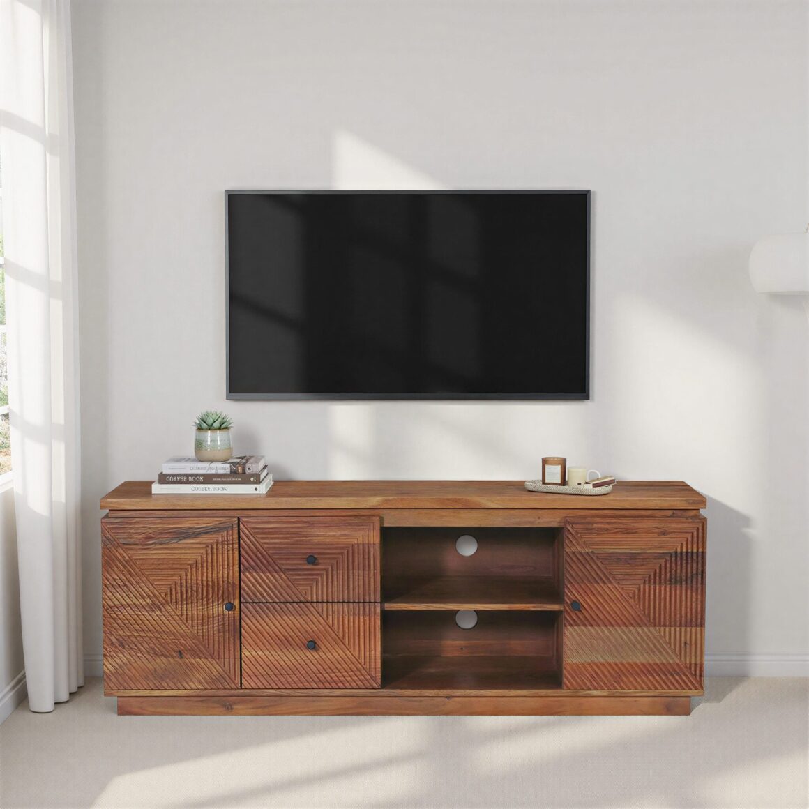 FINO Acacia Wood TV Stand