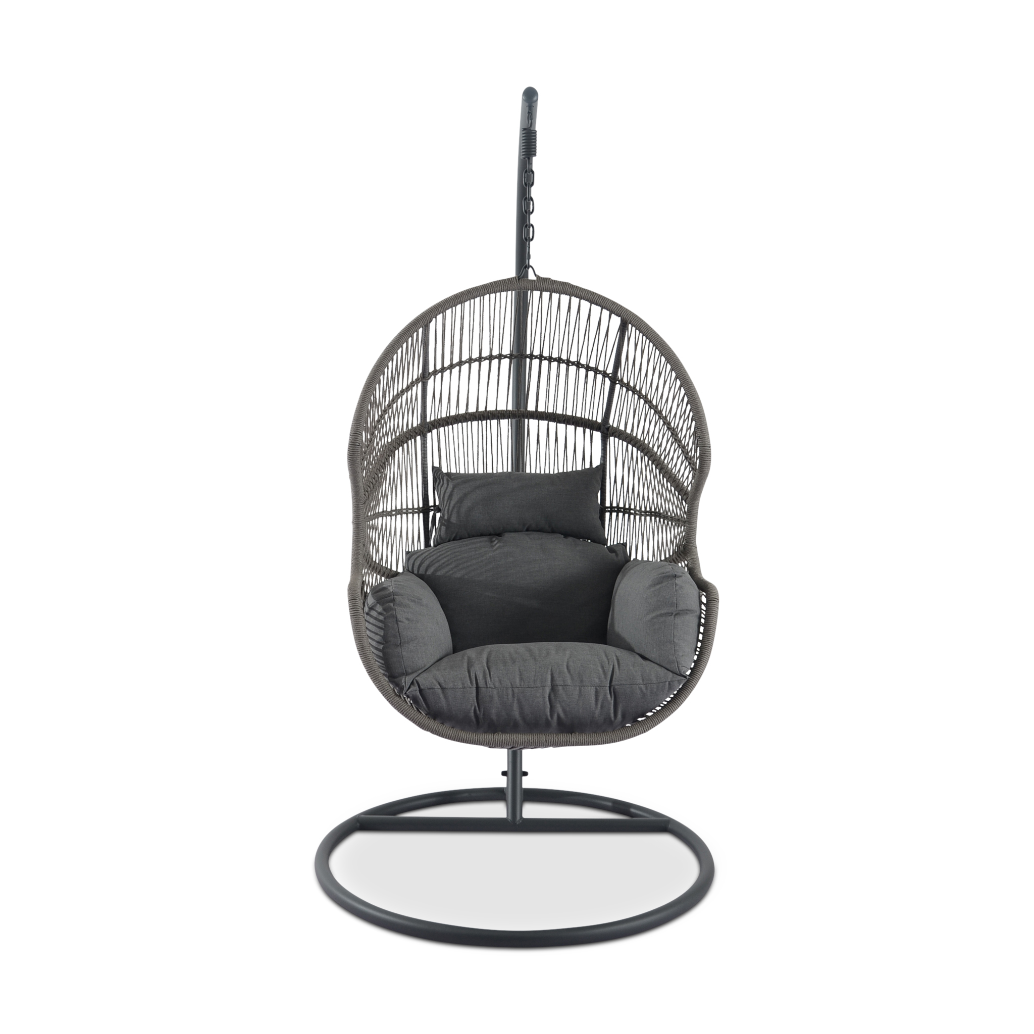 PERGOLL Grey Metal and Rope Outdoor Chair